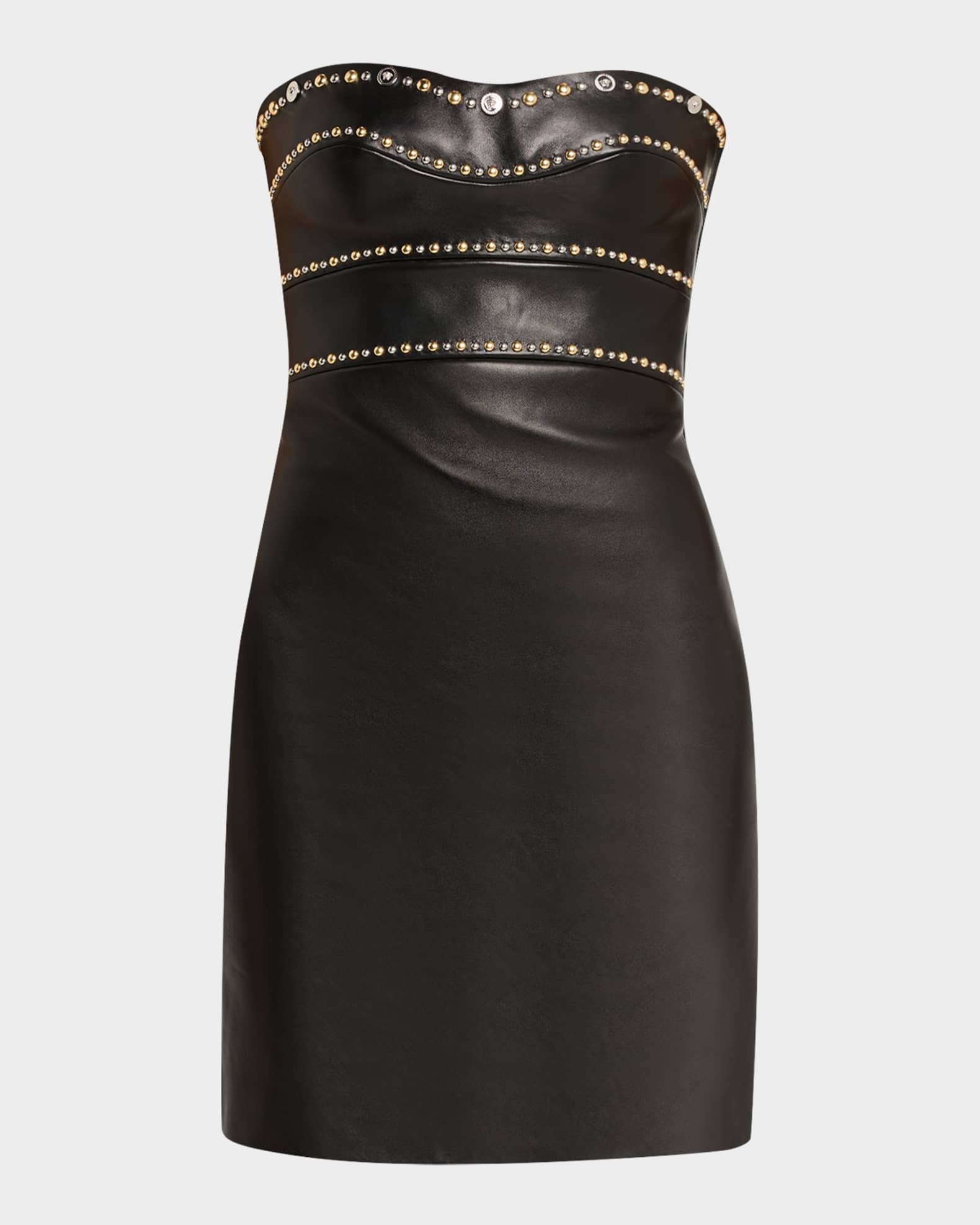 knee length dresses for ladies Annora Black Vegan Leather Mini Dress (Archive Sale) main image 0