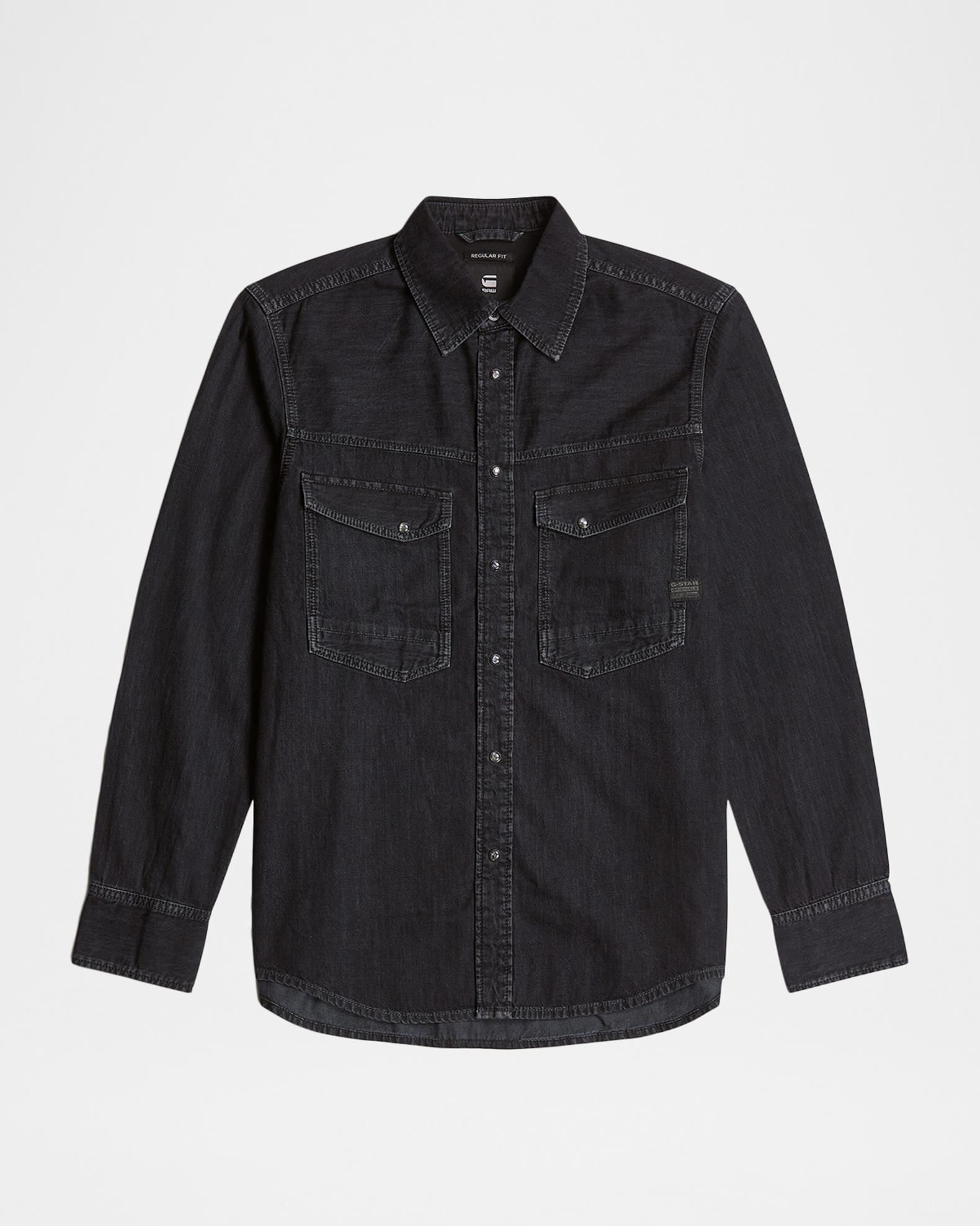 g star raw dress shirts Men's Dakota Slim Fit Western Snap-Front Overshirt