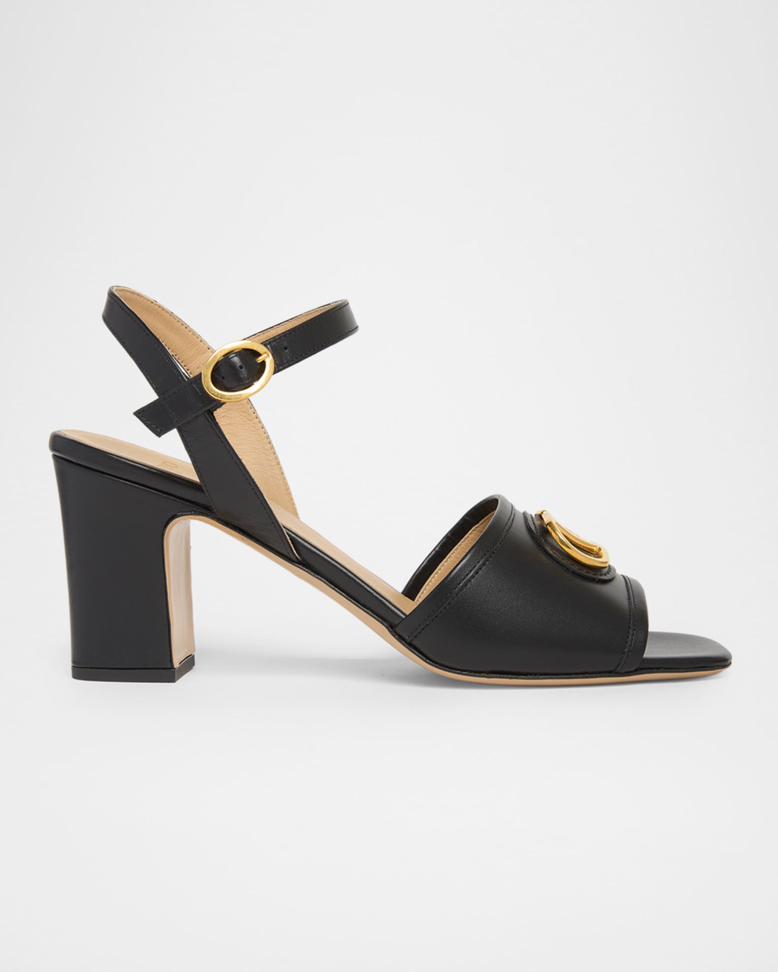 Valentino Garavani 75mm VLogo Signature Leather Sandals | Neiman
