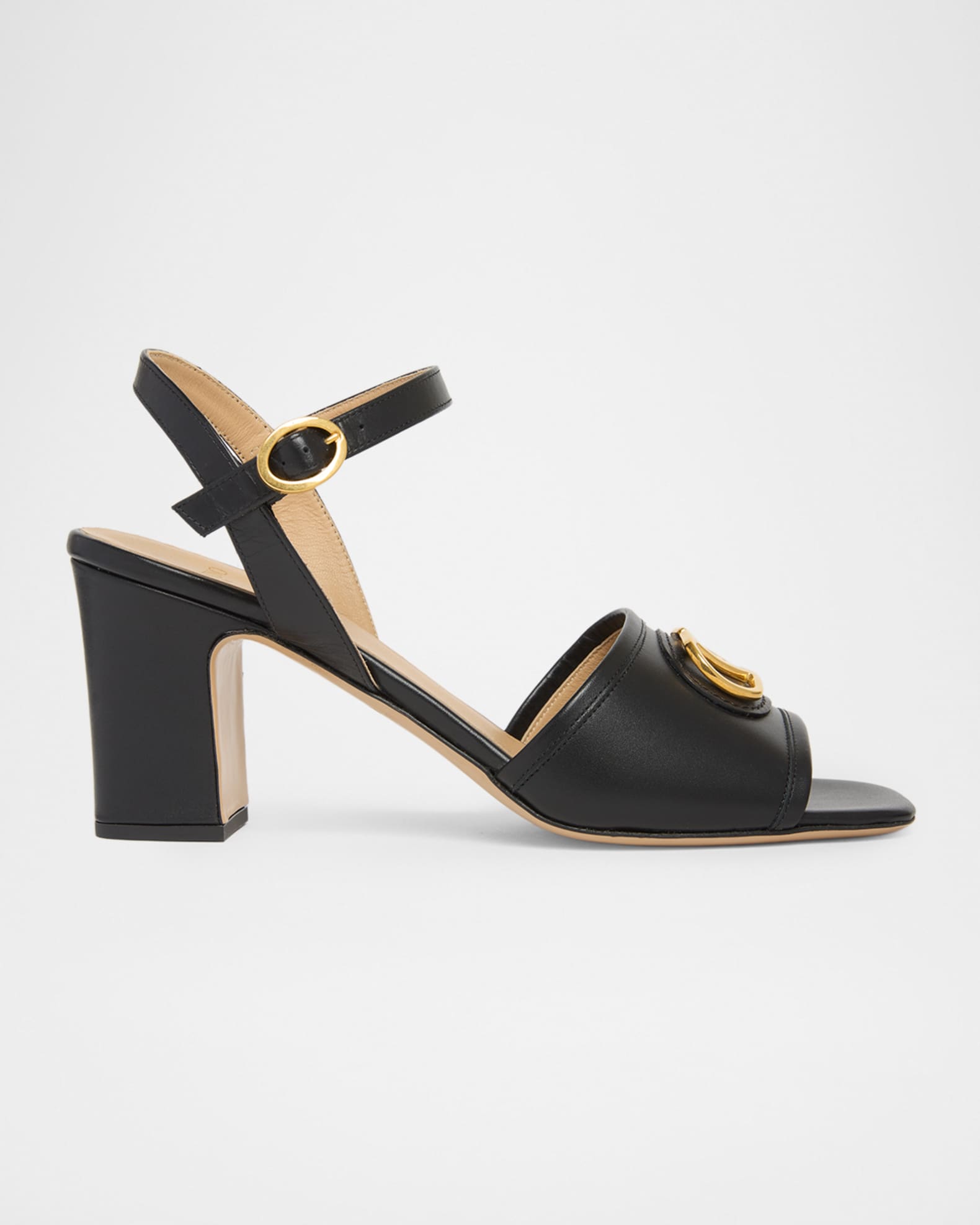 Valentino Garavani 75mm VLogo Signature Leather Sandals | Neiman