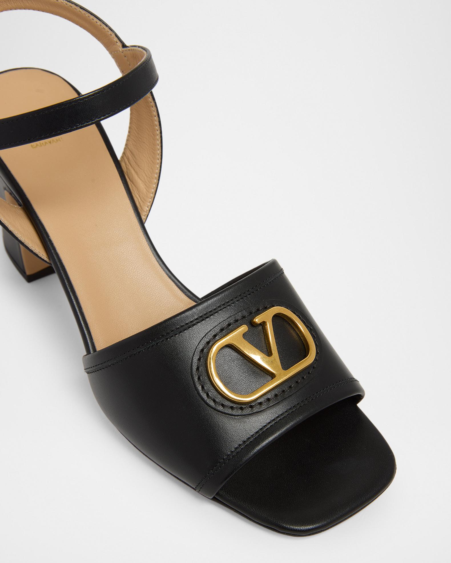 Valentino Garavani 75mm VLogo Signature Leather Sandals | Neiman