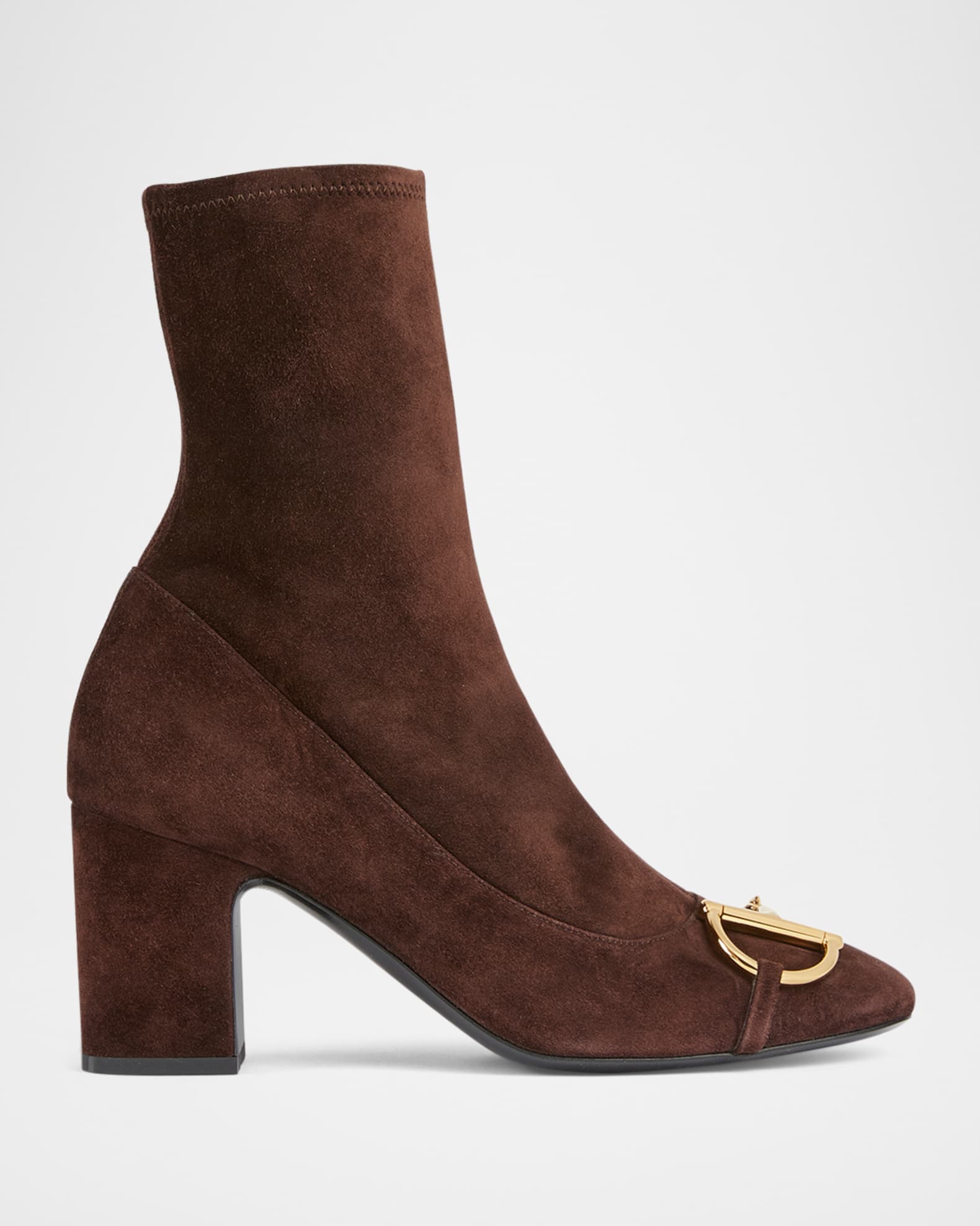 Gucci Alfa Horsebit Suede Ankle Boots | Neiman Marcus