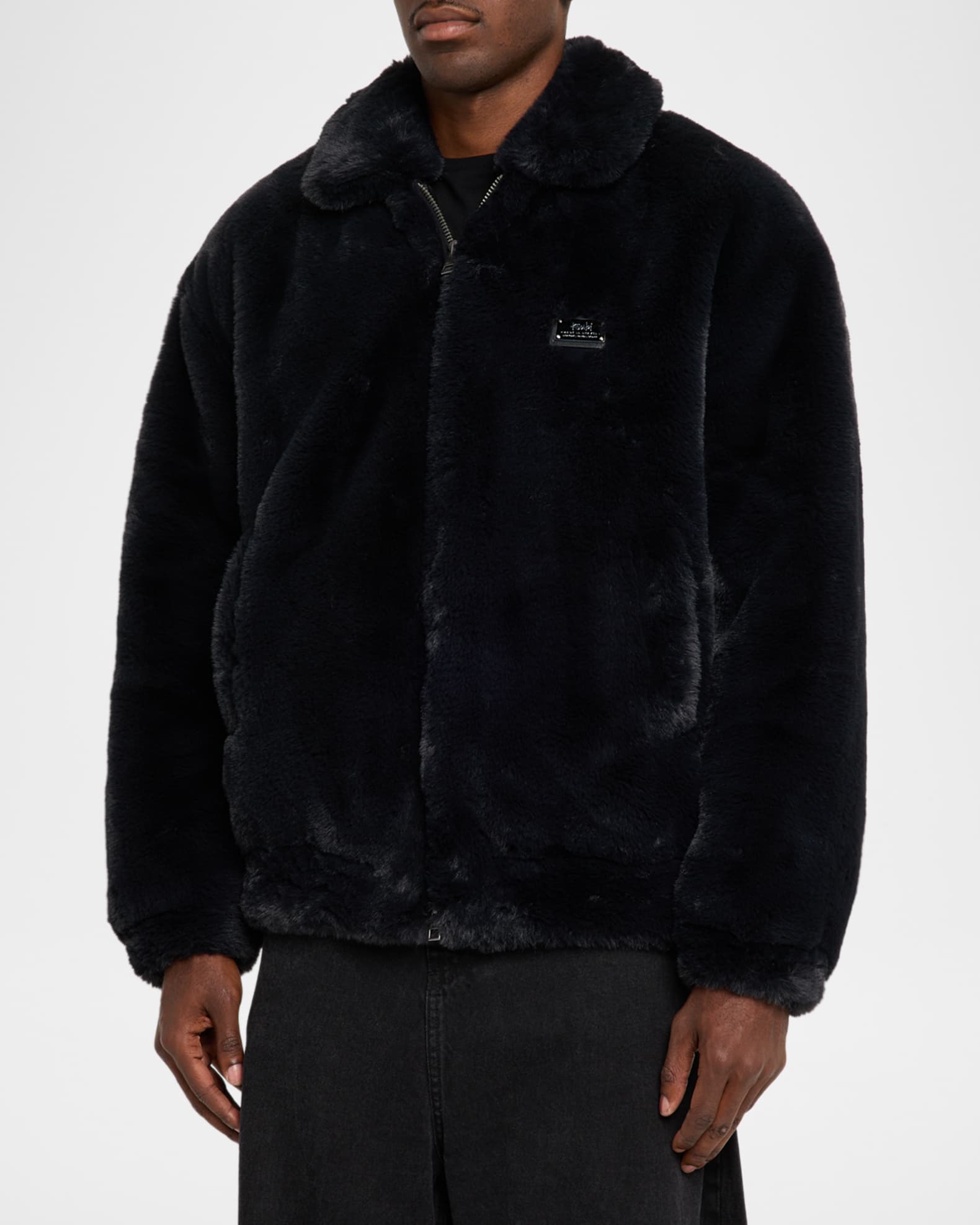 Ksubi Men's Hussle Faux Fur Full-Zip Jacket | Neiman Marcus