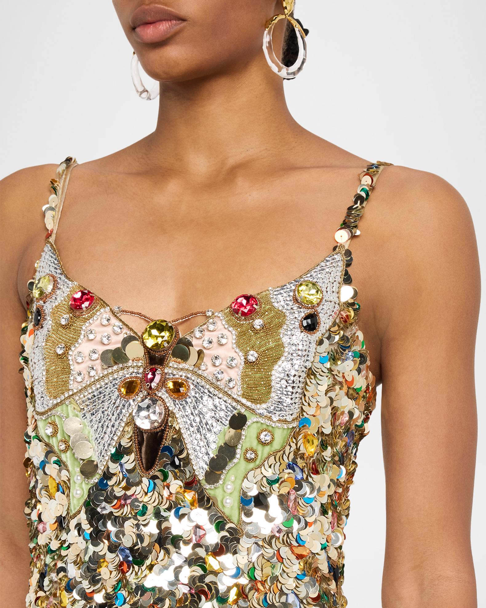 Valentino Garavani Butterfly Embroidered Tulle Maxi Dress | Neiman 