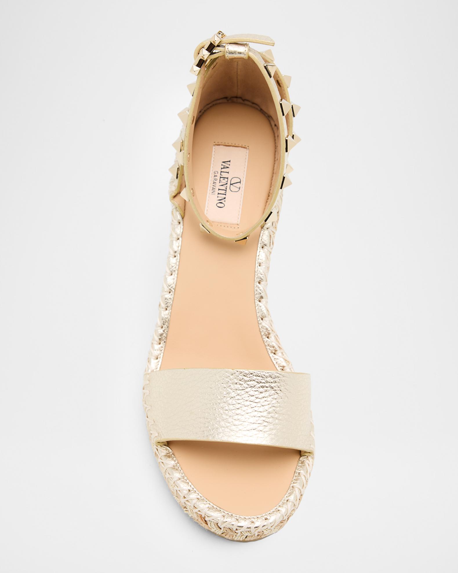 Spadrilles!! Valentino Garavani Valentino Garavani Rockstud Torchon T-Strap Espadrille  main image 3