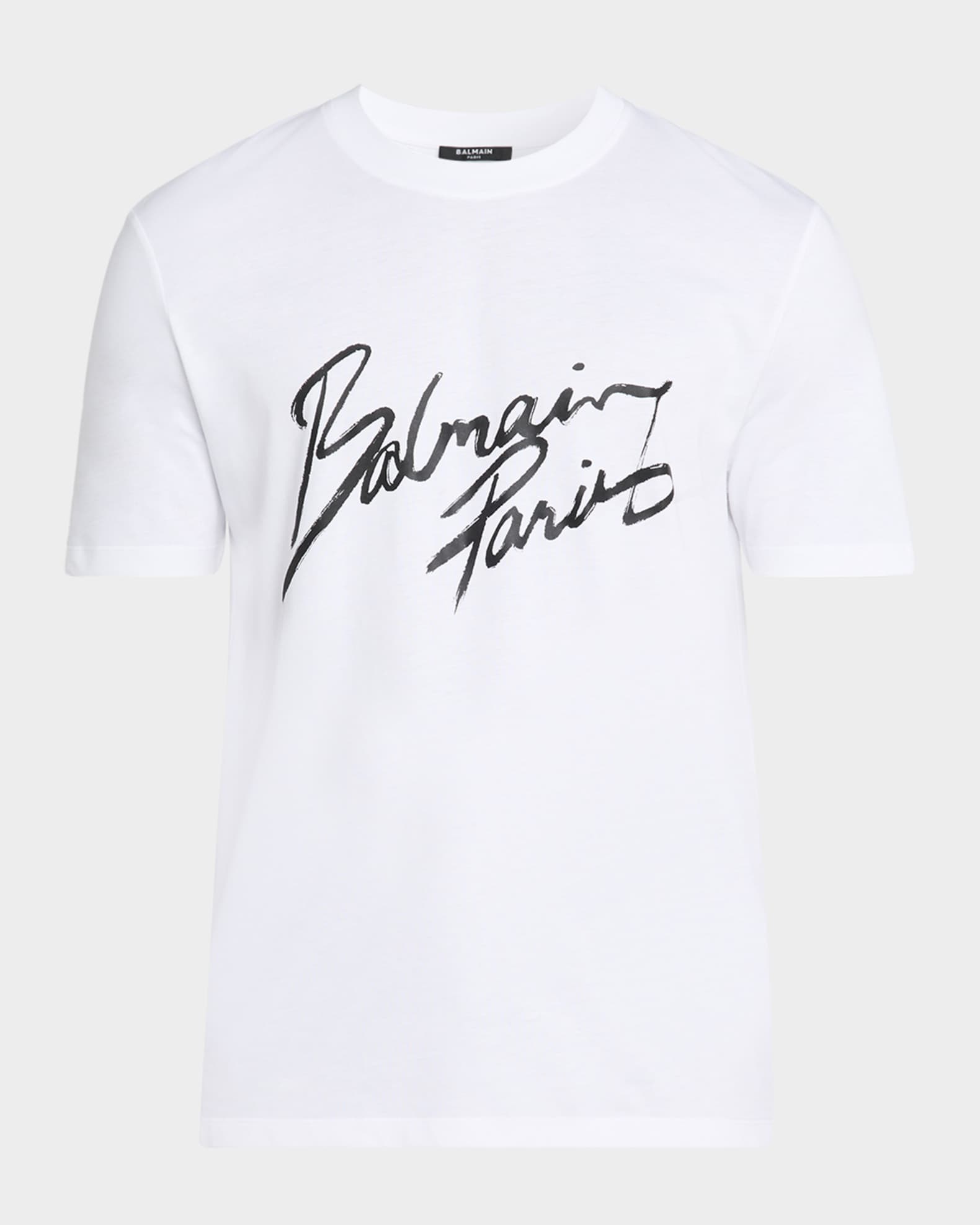 Balmain Men's Cotton Lipstick Logo T-Shirt | Neiman Marcus