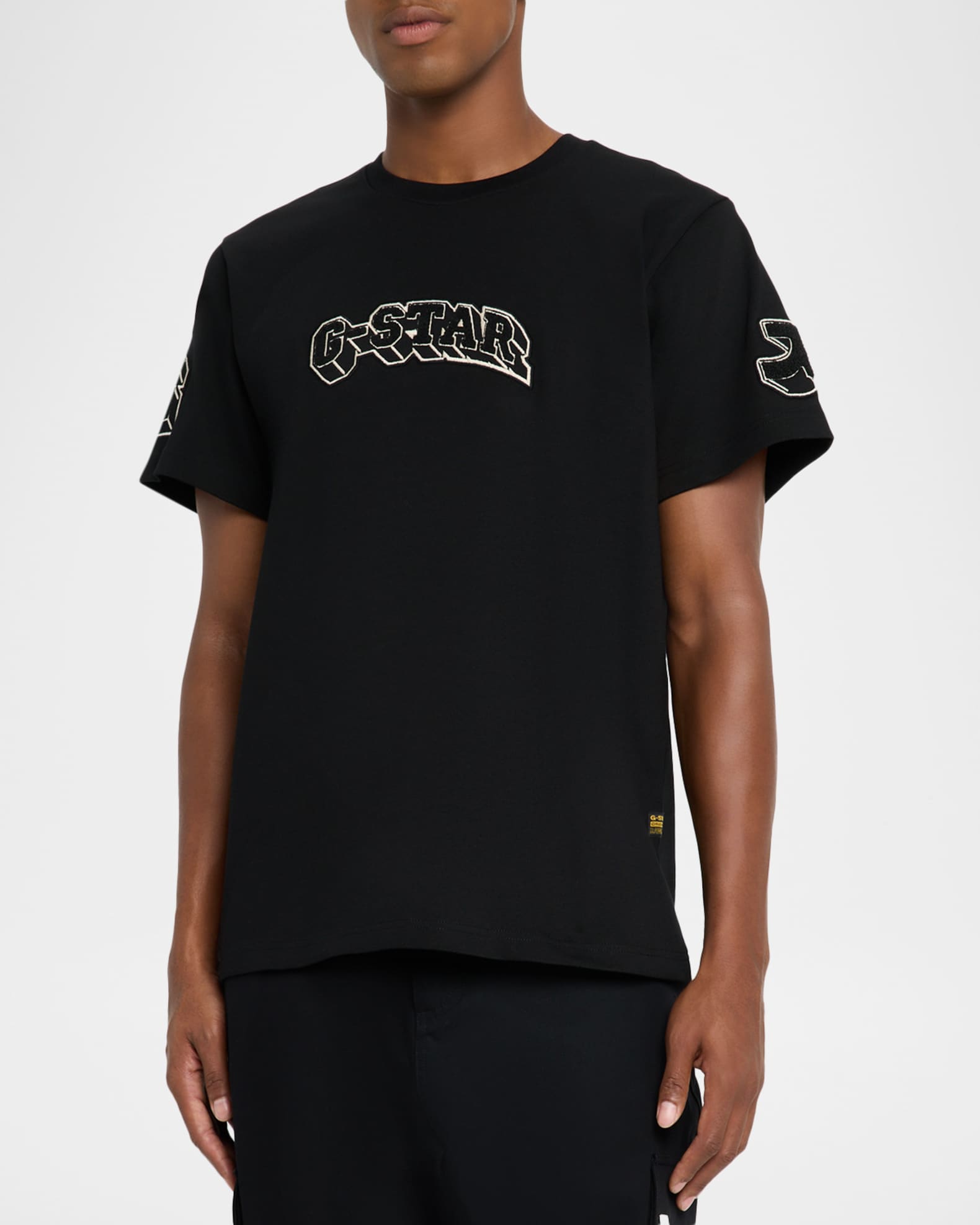 G-STAR RAW Men's Patches Organic Cotton Relaxed Fit T-Shirt