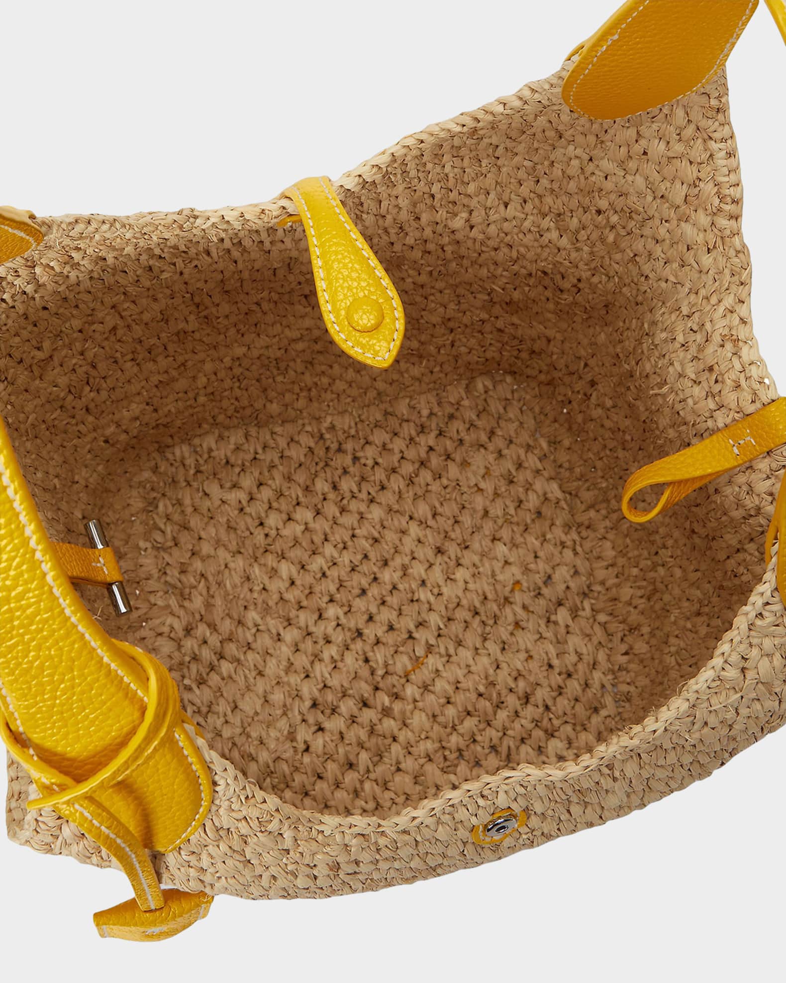 Polo Ralph Lauren Polo Play Leather-Trim Raffia Tote Bag | Neiman