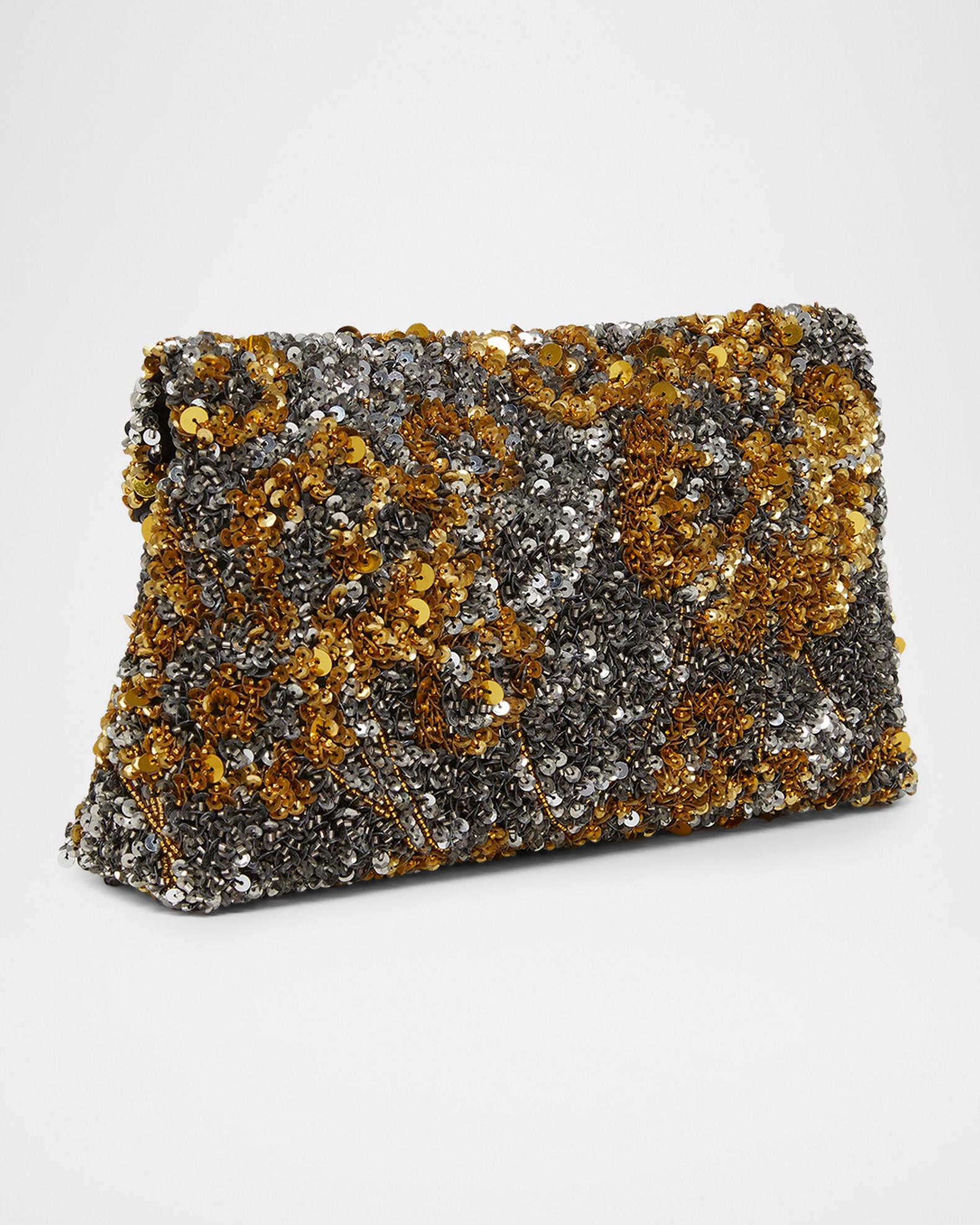 Dries Van Noten Sequined Envelope Clutch Bag | Neiman Marcus