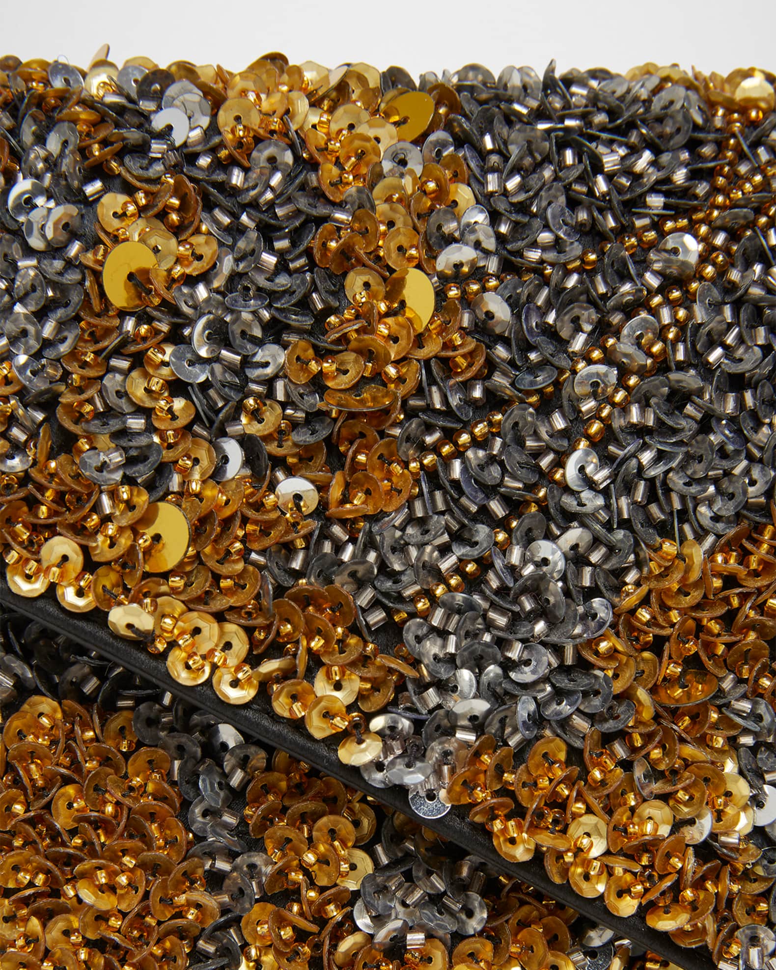 Dries Van Noten Sequined Envelope Clutch Bag | Neiman Marcus
