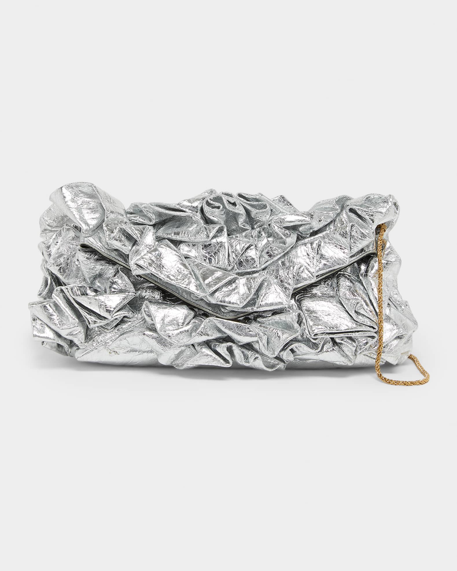 Dries Van Noten Metallic Leather Crossbody Bag | Neiman Marcus