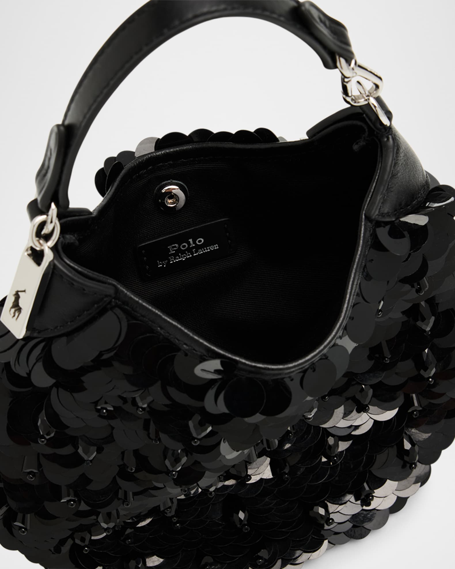 Polo Ralph Lauren Polo ID Silk Paillette Pouch | Neiman Marcus