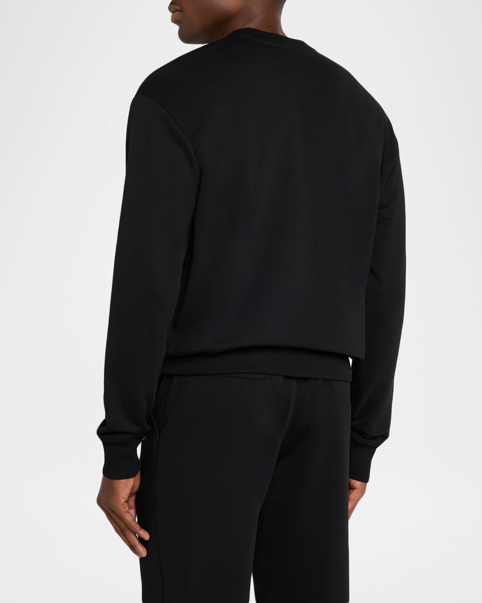 Balmain Men's Cotton Vintage Logo Crewneck Sweater | Neiman Marcus