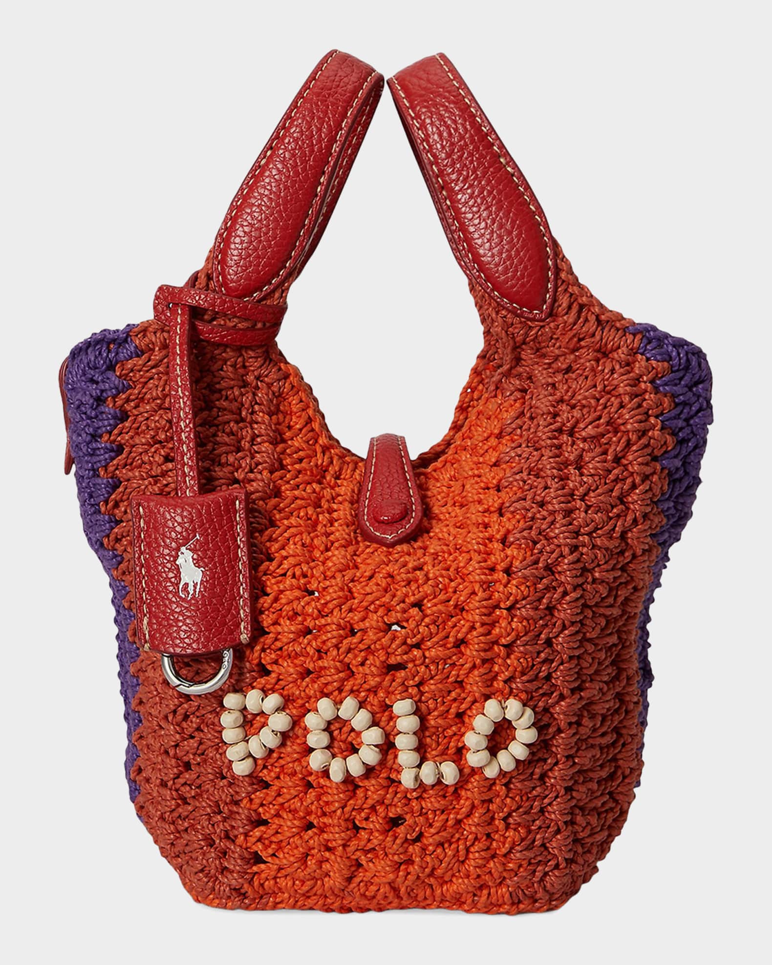 Polo Ralph Lauren Polo Play Small Crochet Tote Bag | Neiman Marcus