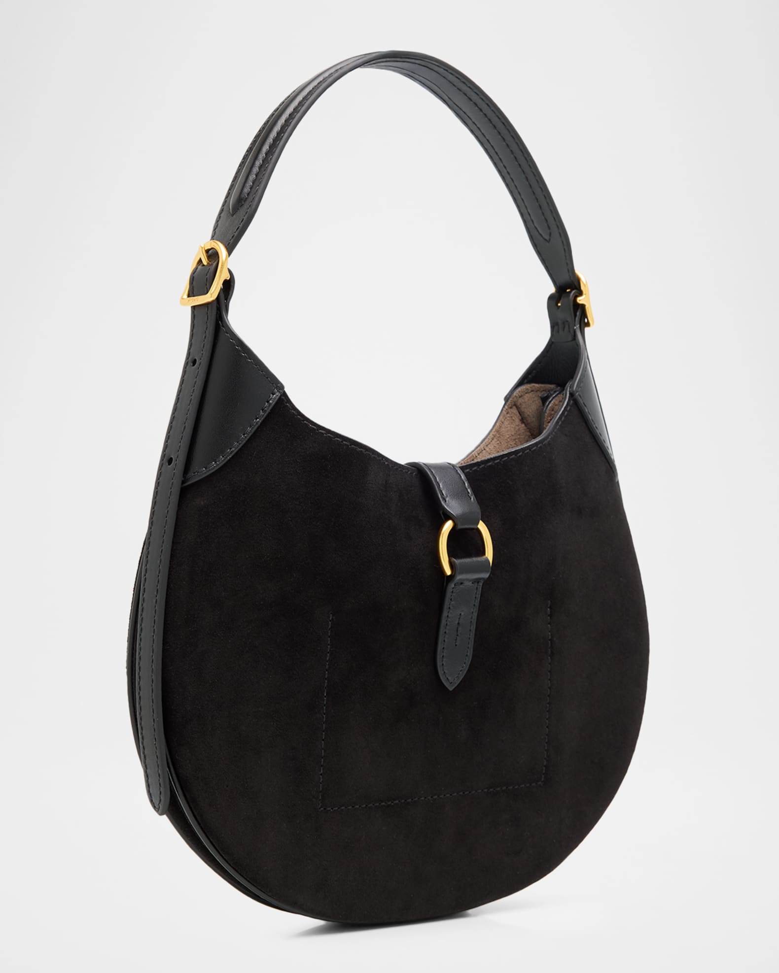 Polo Ralph Lauren Polo ID Suede Small Shoulder Bag | Neiman Marcus