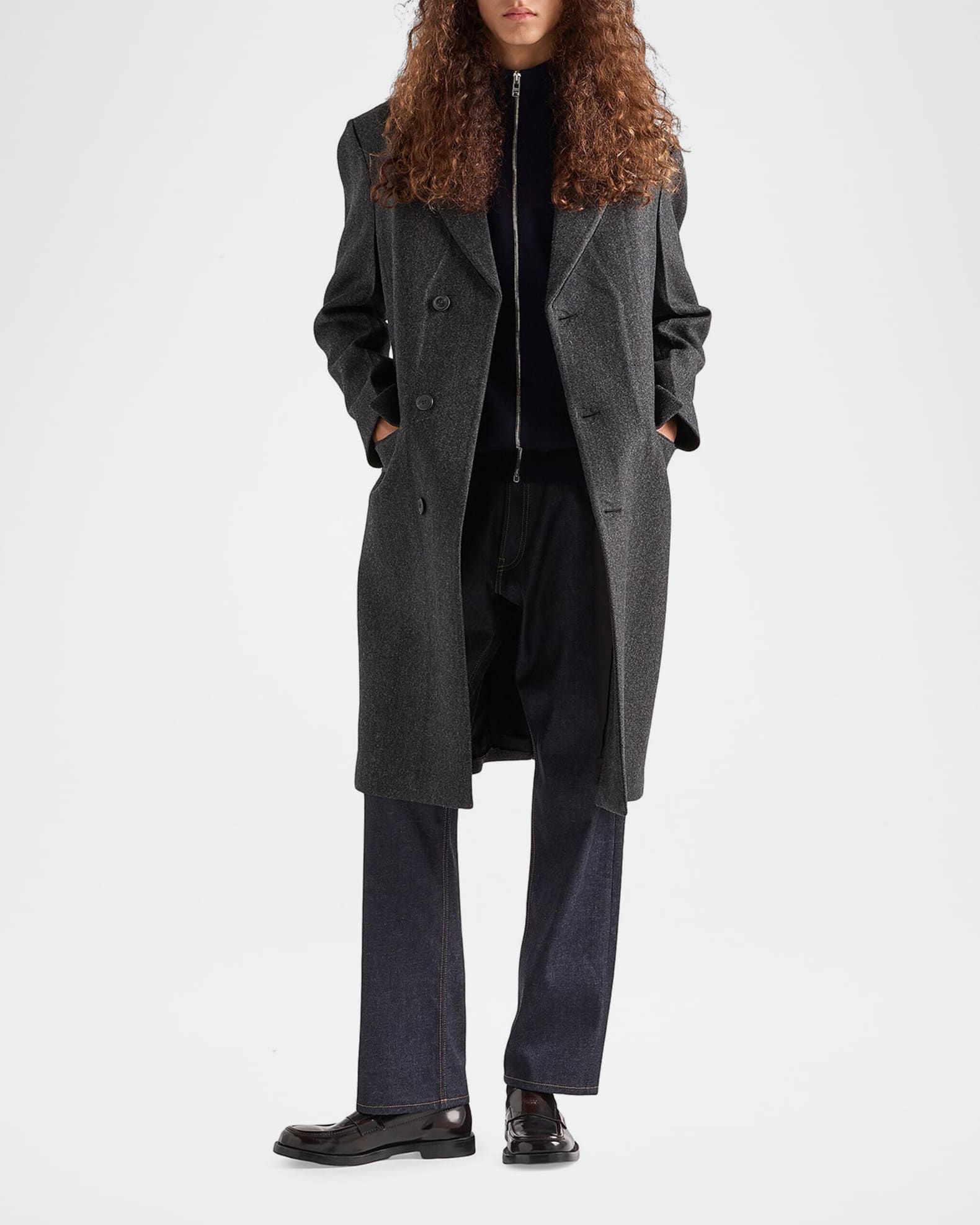 Prada Men's Cashmere Zip Cardigan | Neiman Marcus