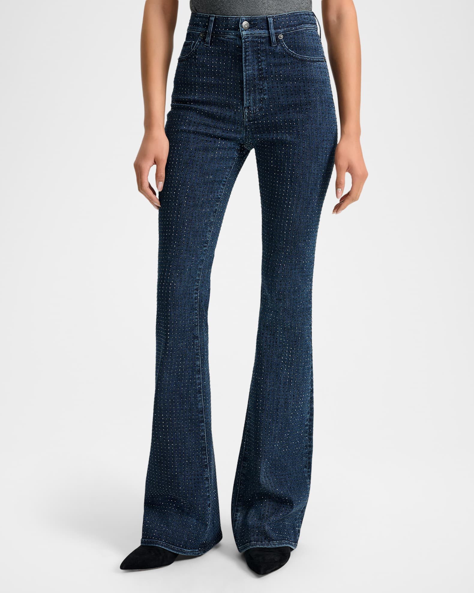 Veronica Beard Exclusive Beverly Embellished Skinny Flare Jeans