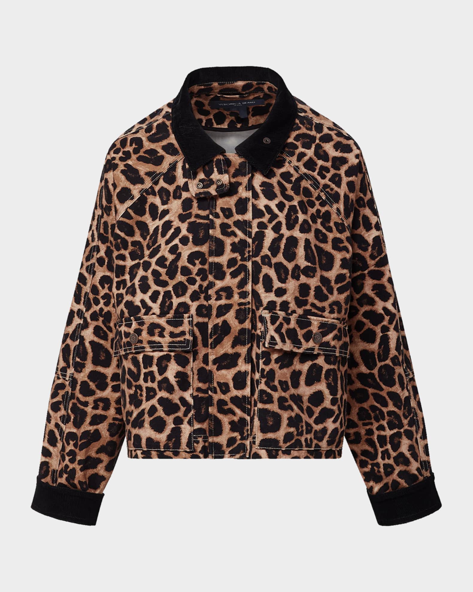 Veronica Beard Exclusive Arlo Leopard Chore Jacket | Neiman Marcus