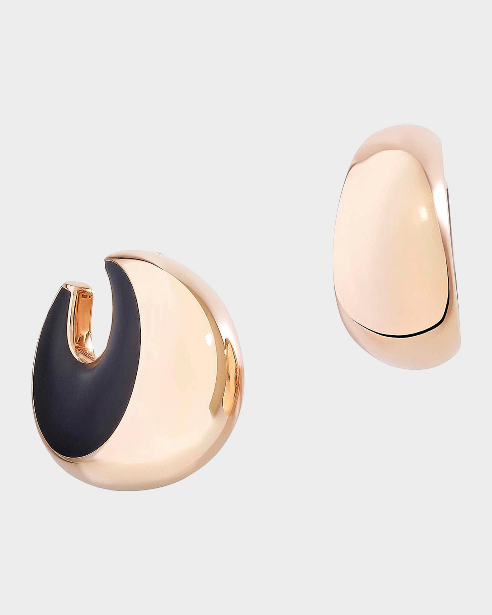 Vhernier Pirouette 18K Rose Gold & Jet Clip-On Hoop Earrings | Neiman ...