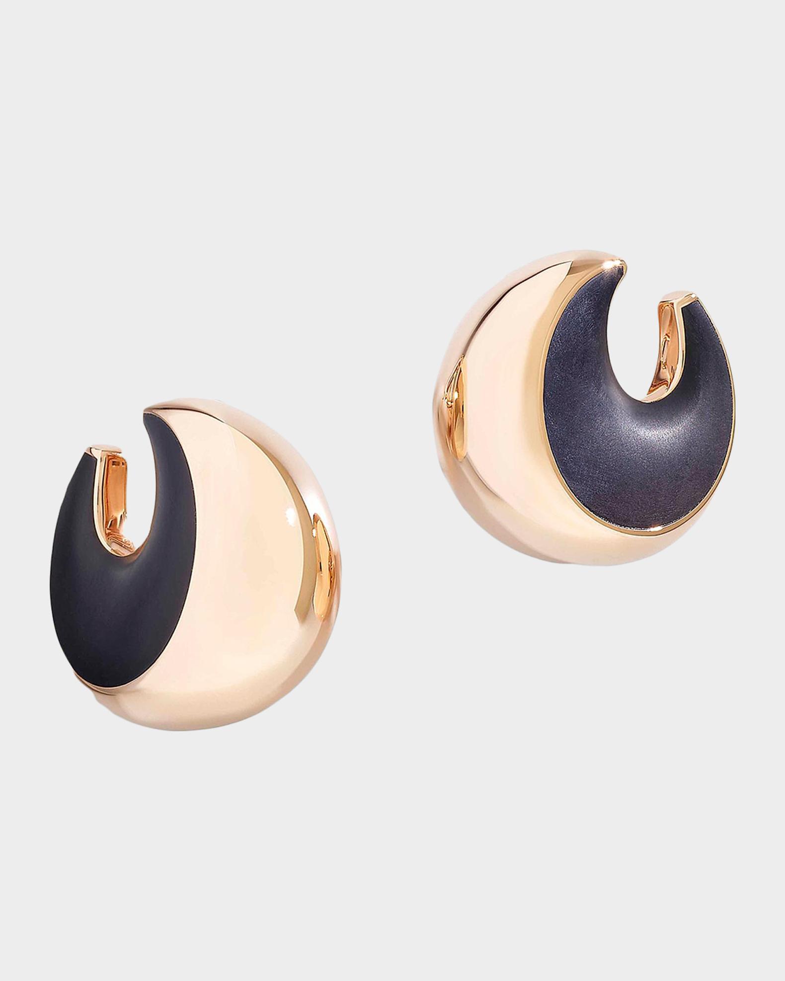 Vhernier Pirouette 18K Rose Gold & Jet Clip-On Hoop Earrings | Neiman ...