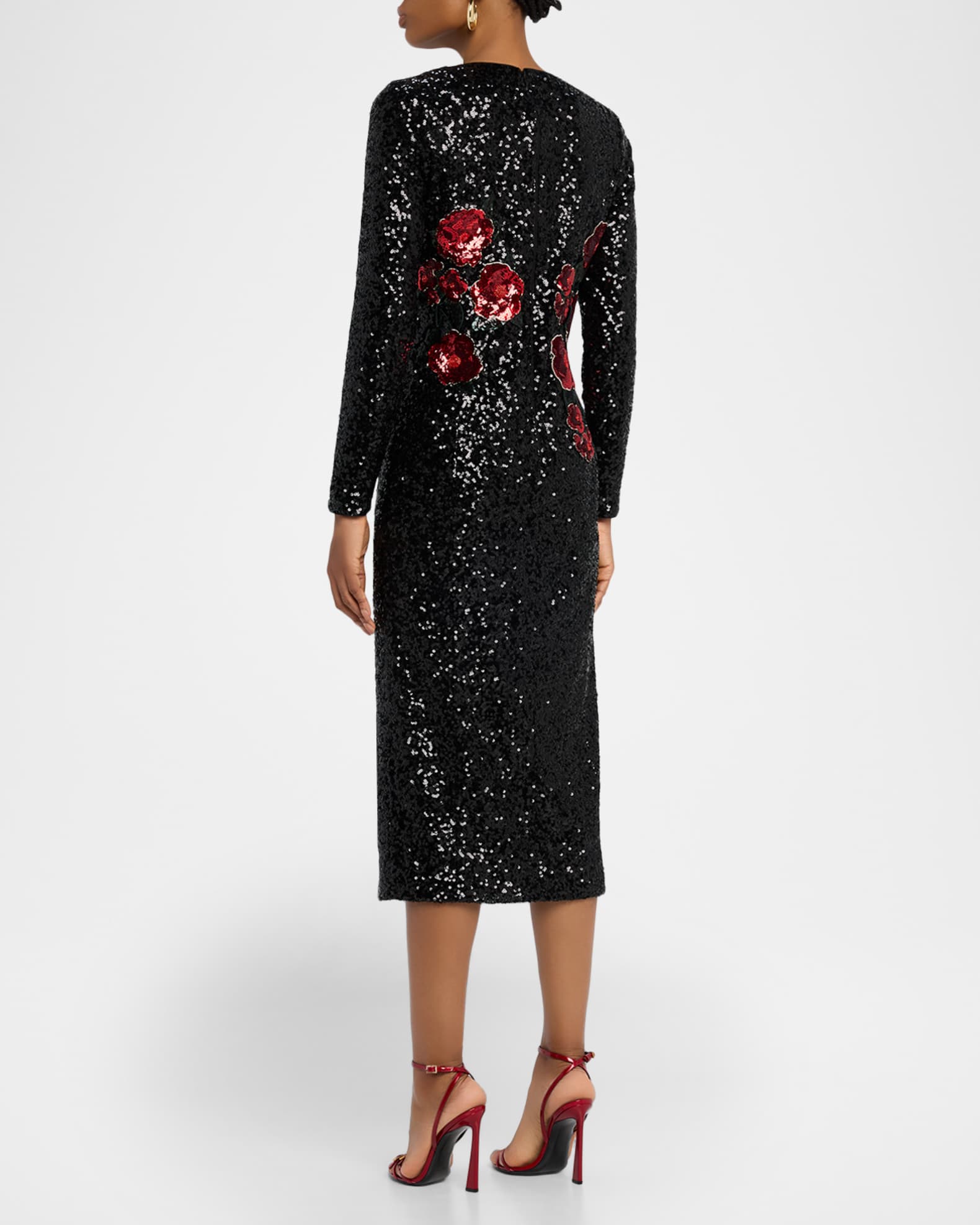 tahari sequin dress Tahari ASL Women's Sequined Ruched-Side Bodycon Dress - Blush
