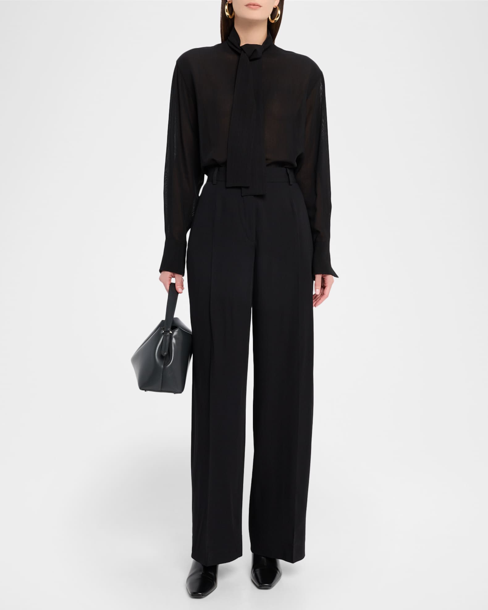 Toteme Long Scarf Blouse | Neiman Marcus