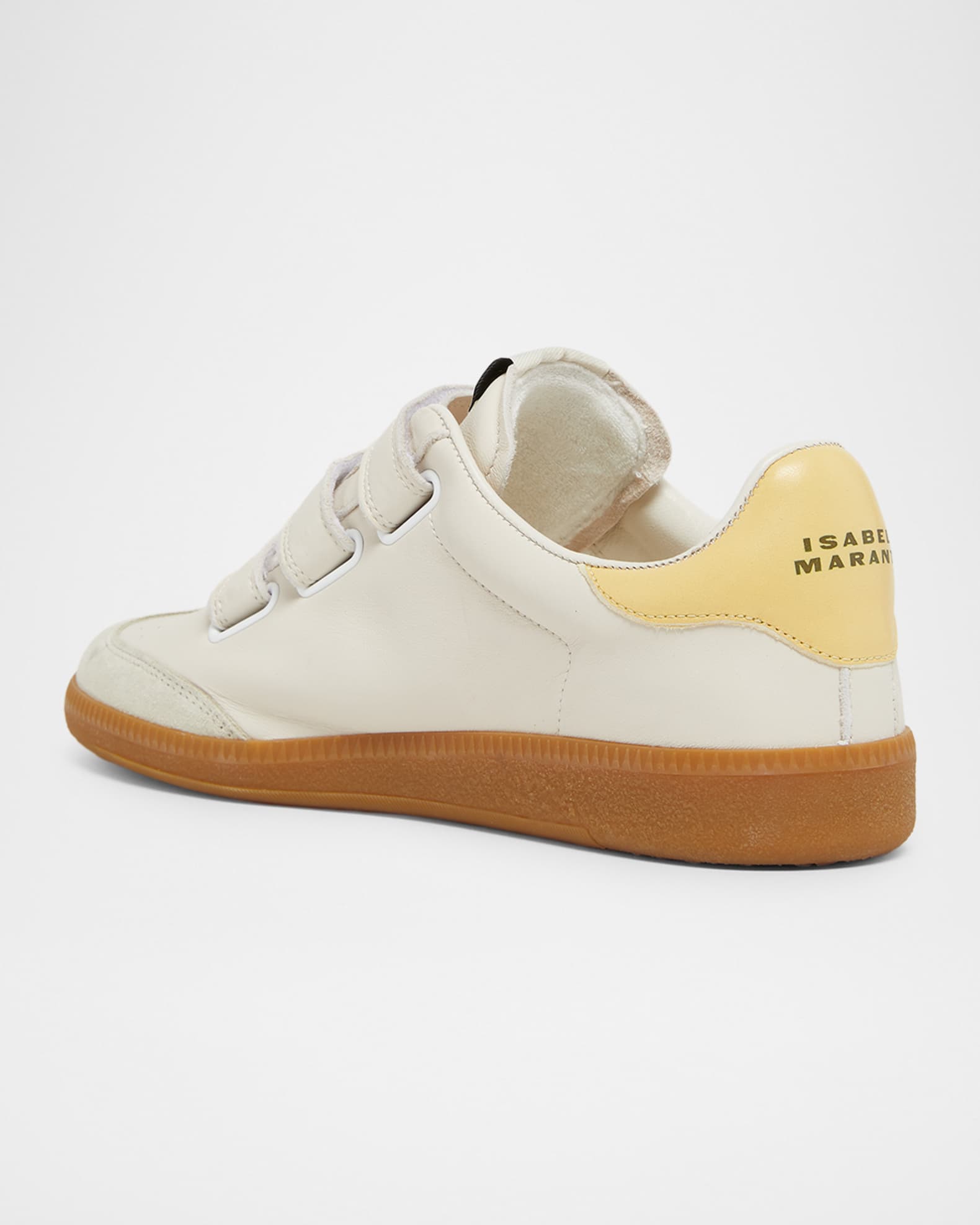 Isabel Marant Beth Mixed Leather Grip-Strap Sneakers | Neiman Marcus