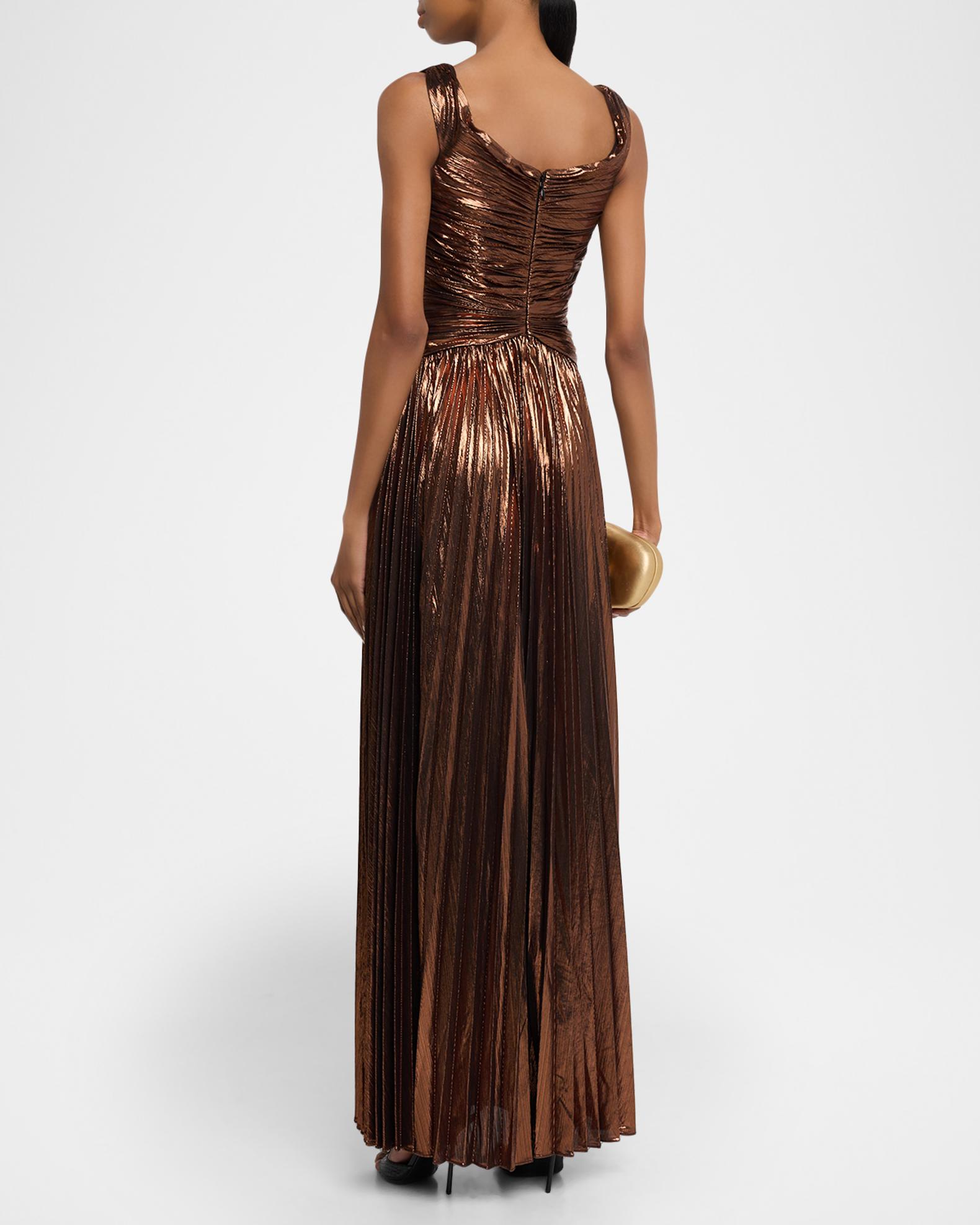 Robe Plissée Métallisée Forever 21 Couleur Or - Taille M - Neuf Sans étiquettes