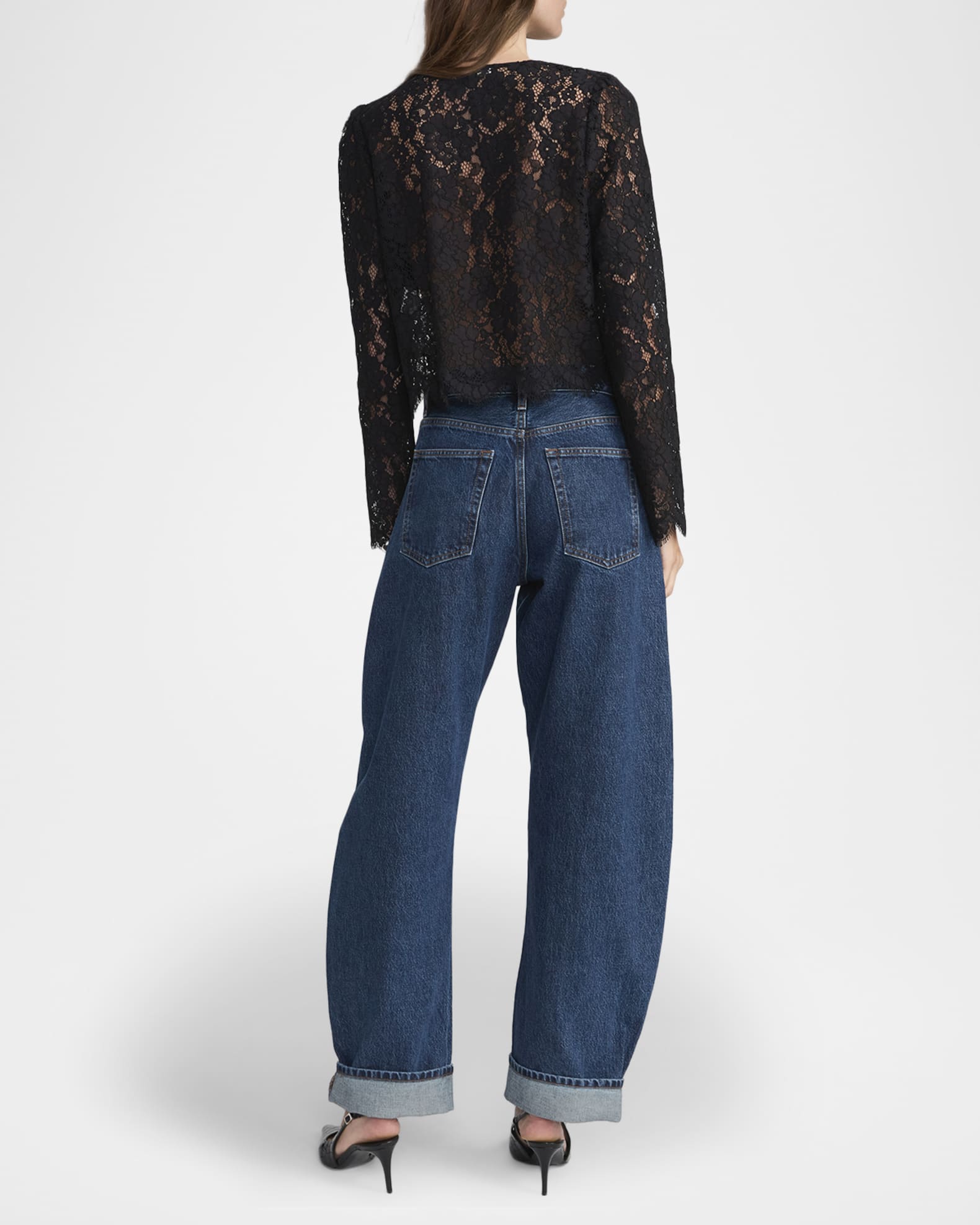 FRAME The Lace Blouse | Neiman Marcus