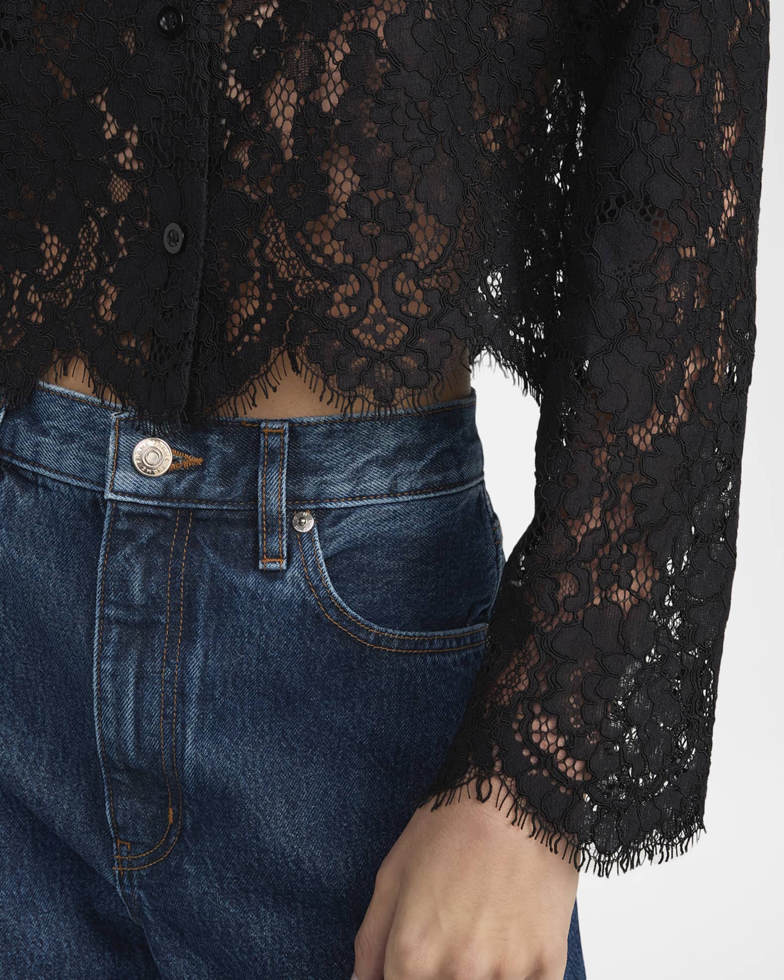 トップス S framed lace tops FRAME The Lace Blouse | Neiman Marcus