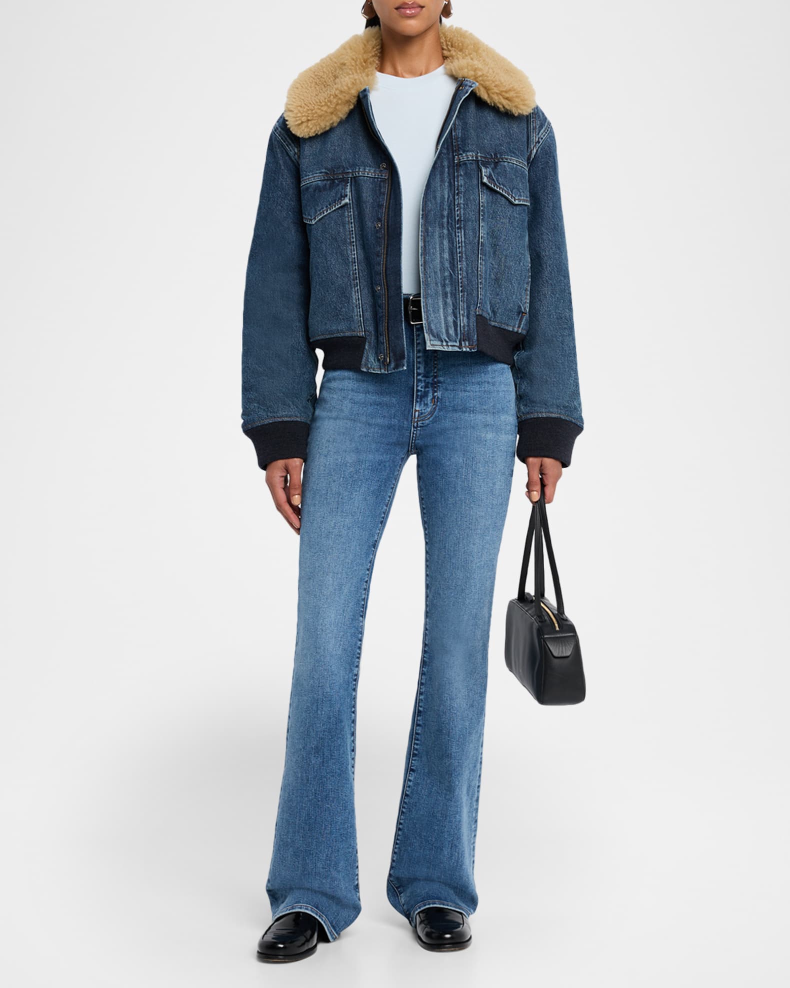FRAME The Shearling Aviator Jacket | Neiman Marcus