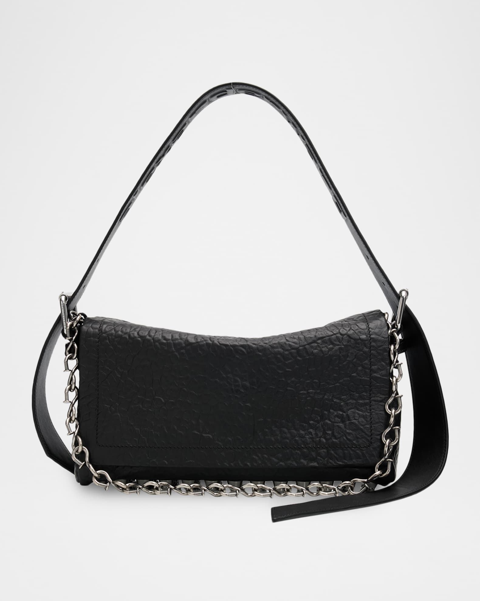 Alexander Wang Ricco Chain-Embellished Leather Shoulder Bag