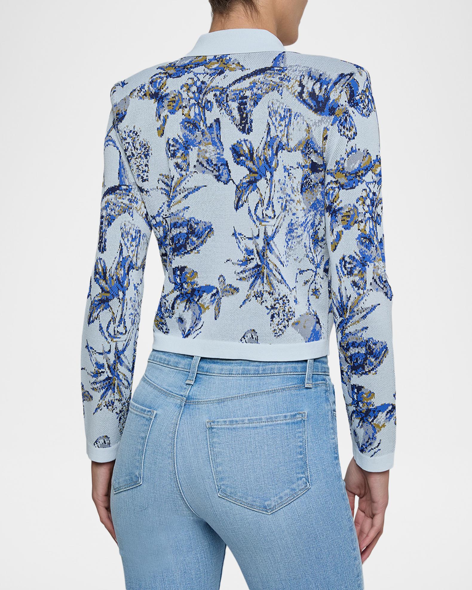 Western Toile Osiris Jacquard Cardigan | Neiman Marcus