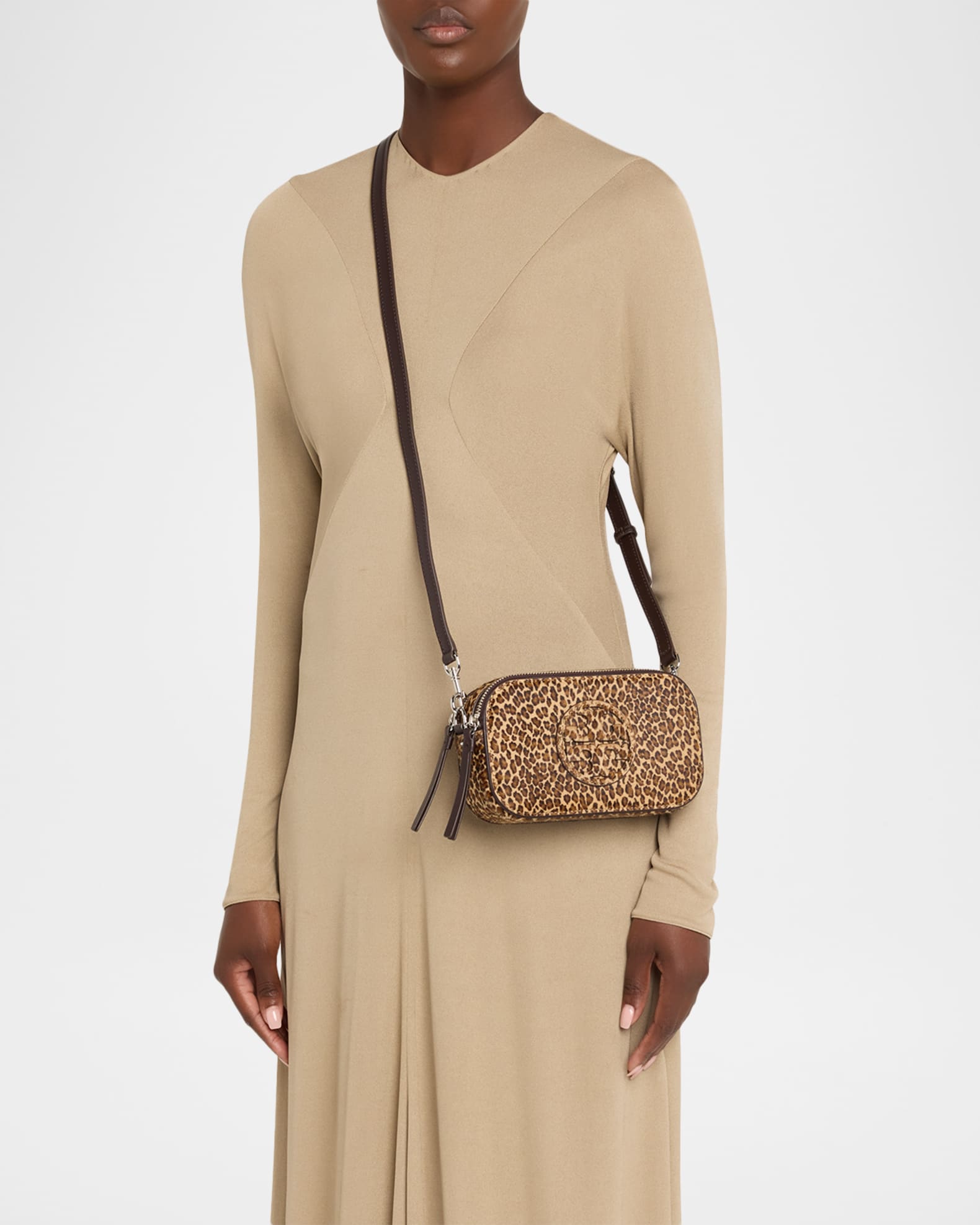 Tory Burch Miller Leopard-Print Calf Hair Crossbody Bag | Neiman