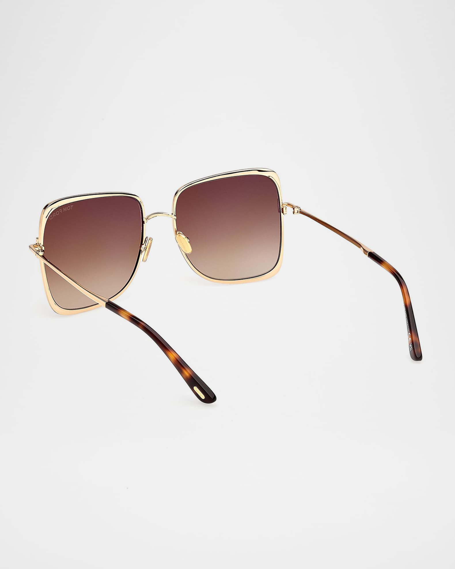 TOM FORD Tara 57mm Metal Square Sunglasses | Neiman Marcus