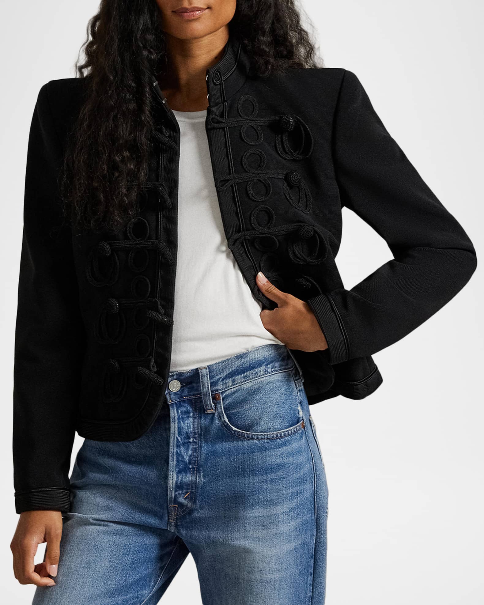 Polo Ralph Lauren Soutache-Trim Band Jacket | Neiman Marcus