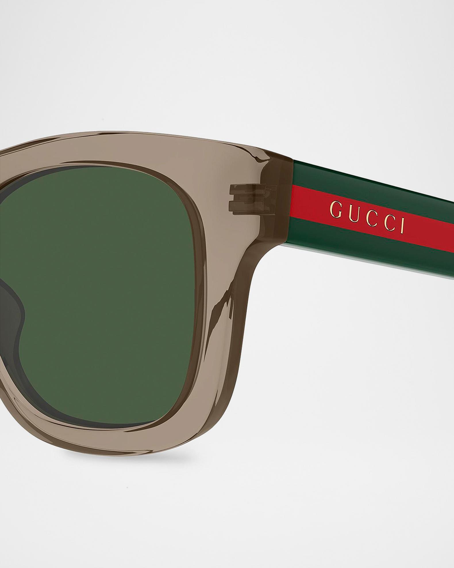 その他 pop2027 Gucci Men's New Pop Web 52mm Square Acetate Sunglasses | Neiman Marcus
