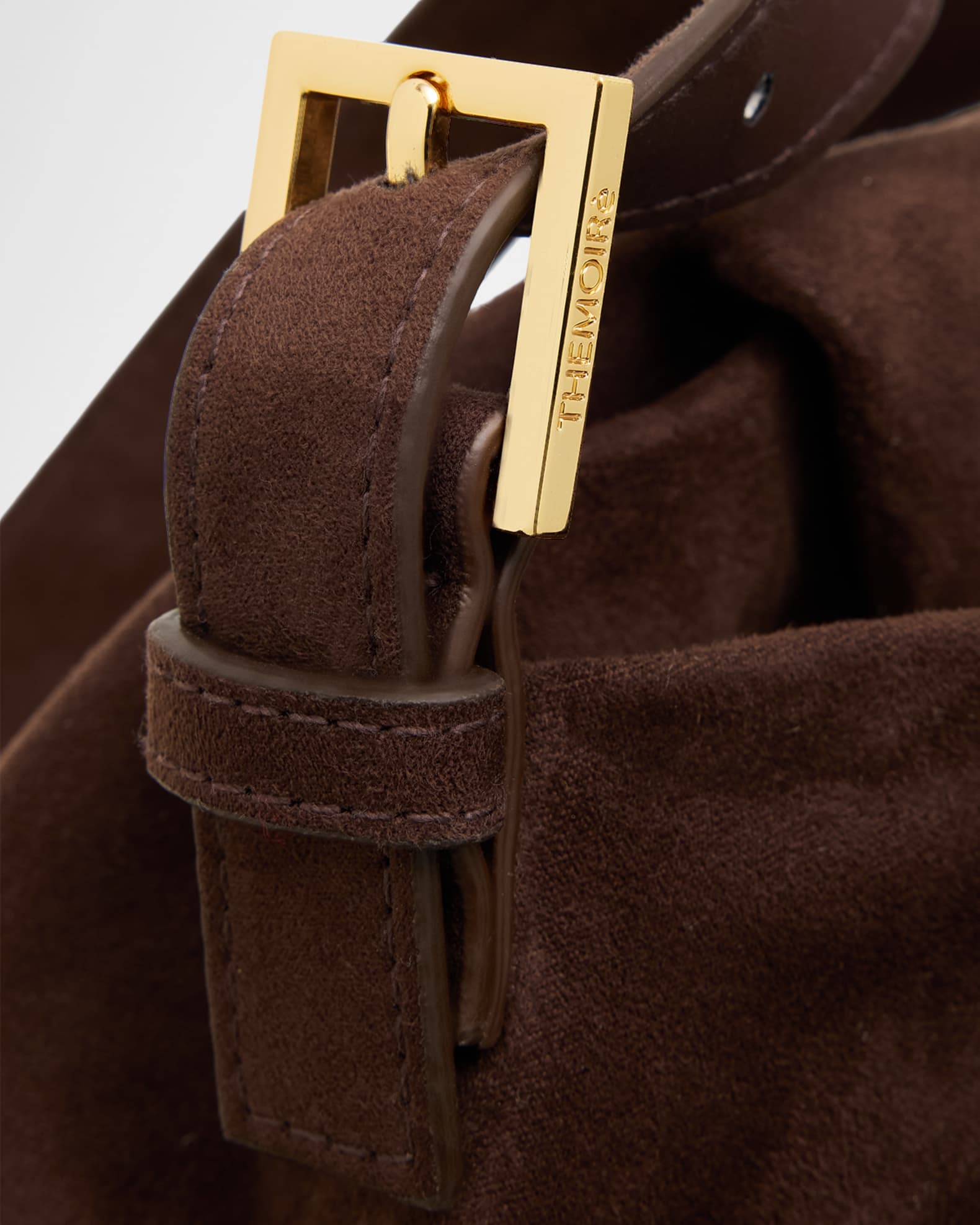 THEMOIRE Lara Pleated Vegan Suede Shoulder Bag | Neiman Marcus