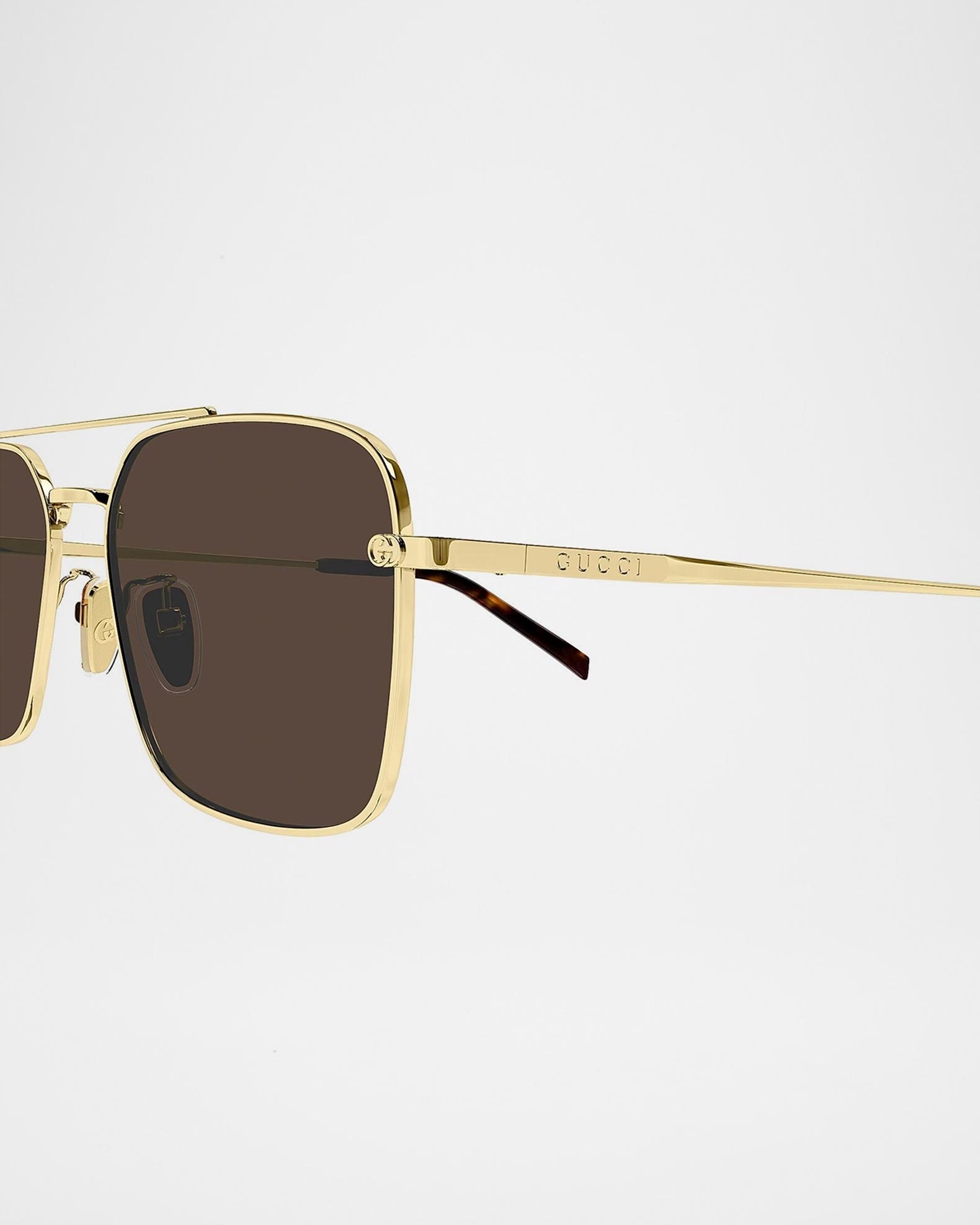 Gucci Men's Petit GG 58mm Metal Navigator Sunglasses | Neiman Marcus