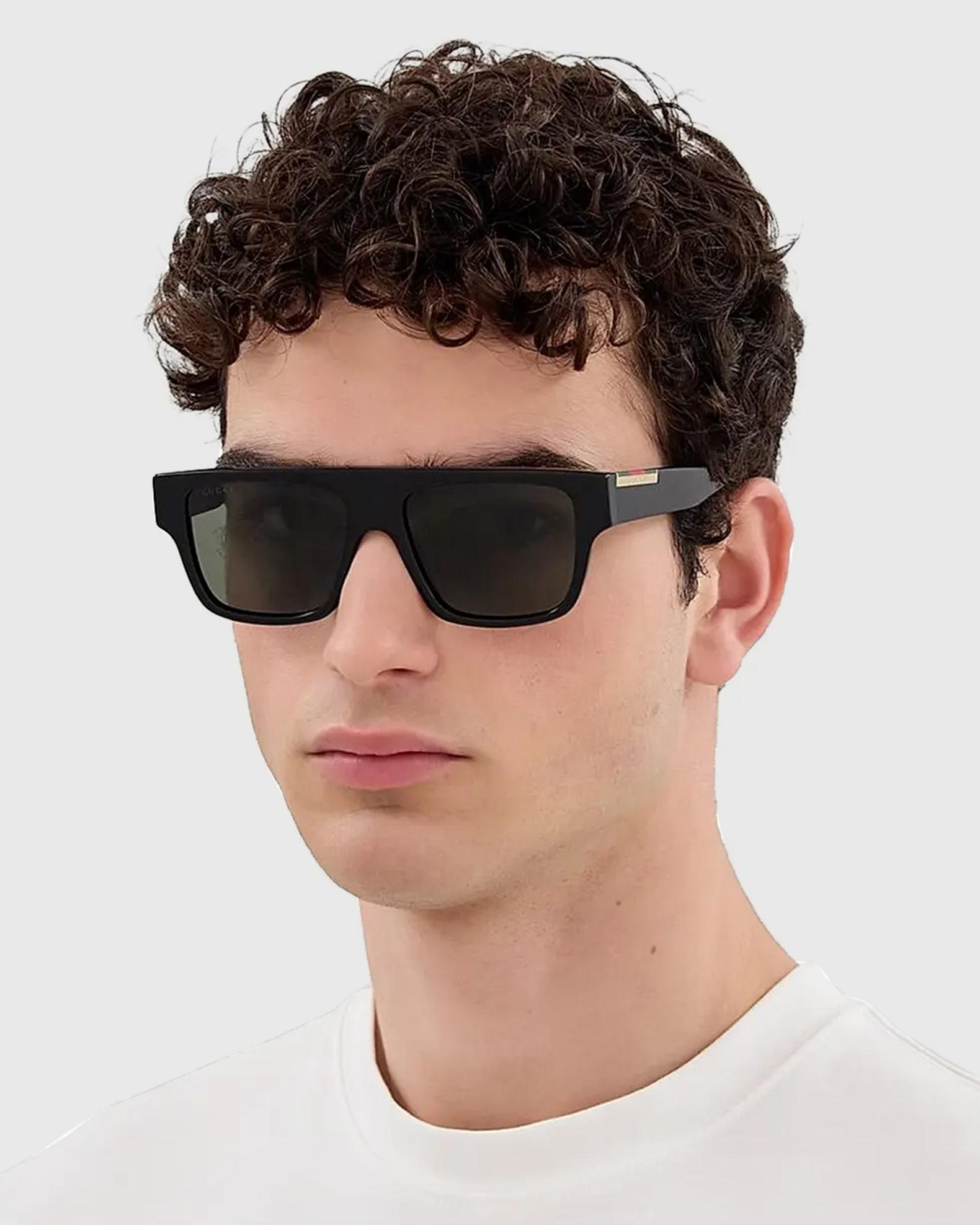 Gucci Men's Subtle Web 53mm Square Acetate Sunglasses | Neiman Marcus