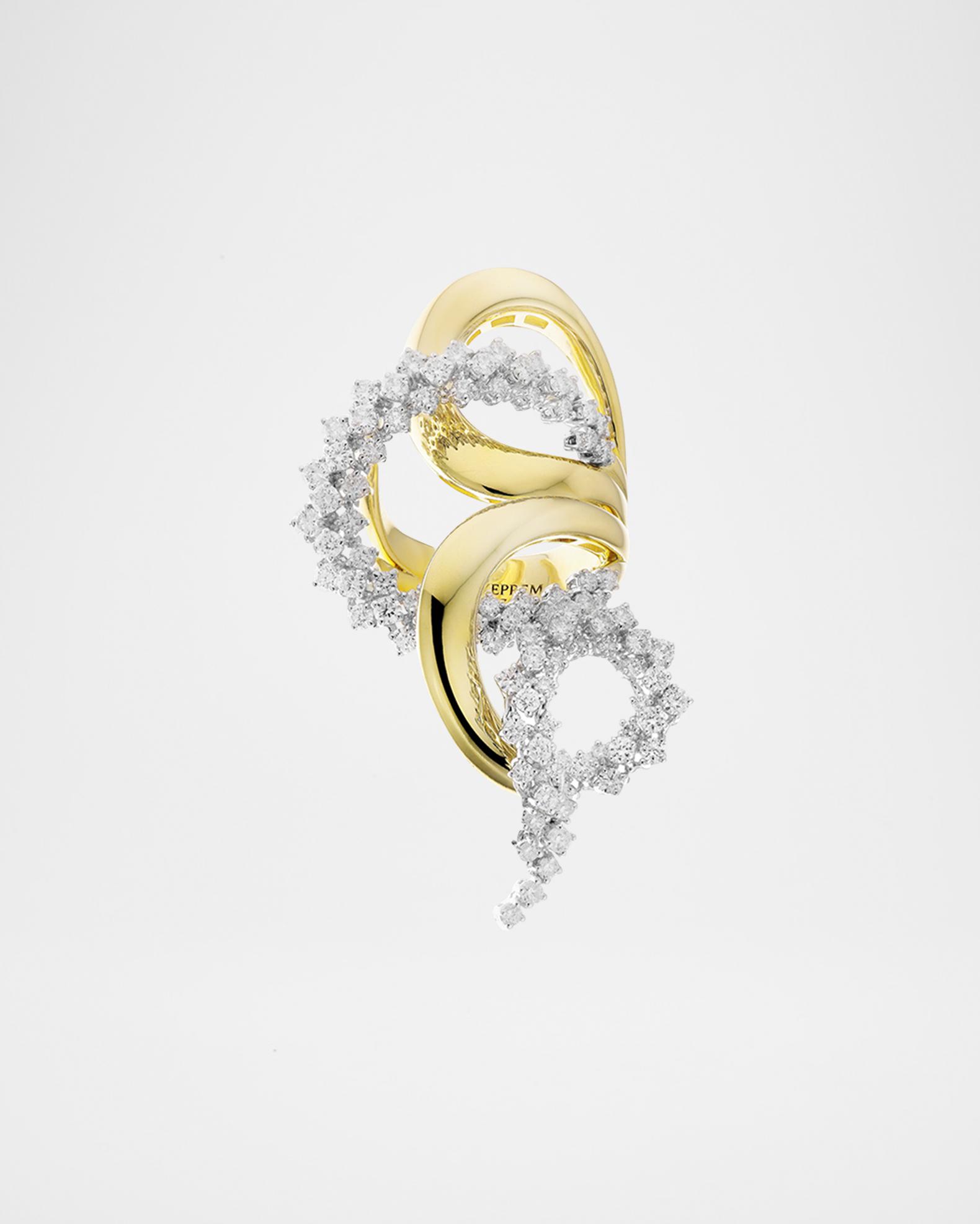 Yeprem 18K Golden Strada Stackable Diamond Ring | Neiman Marcus