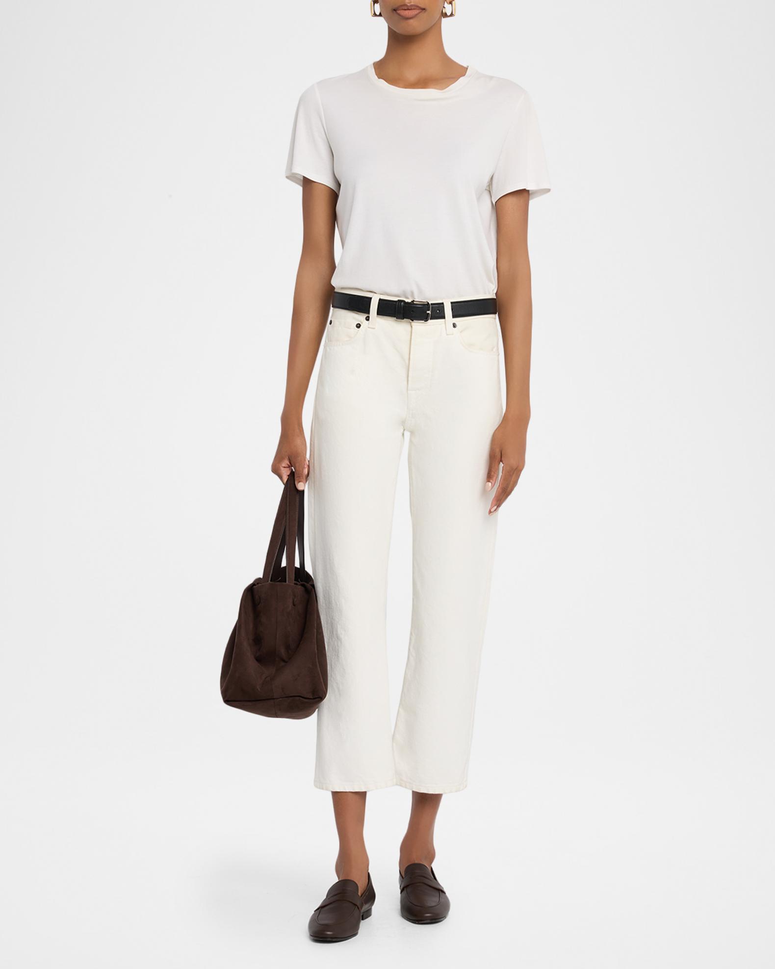 THEMOIRE Athena Pleated Vegan Suede Shoulder Bag | Neiman Marcus