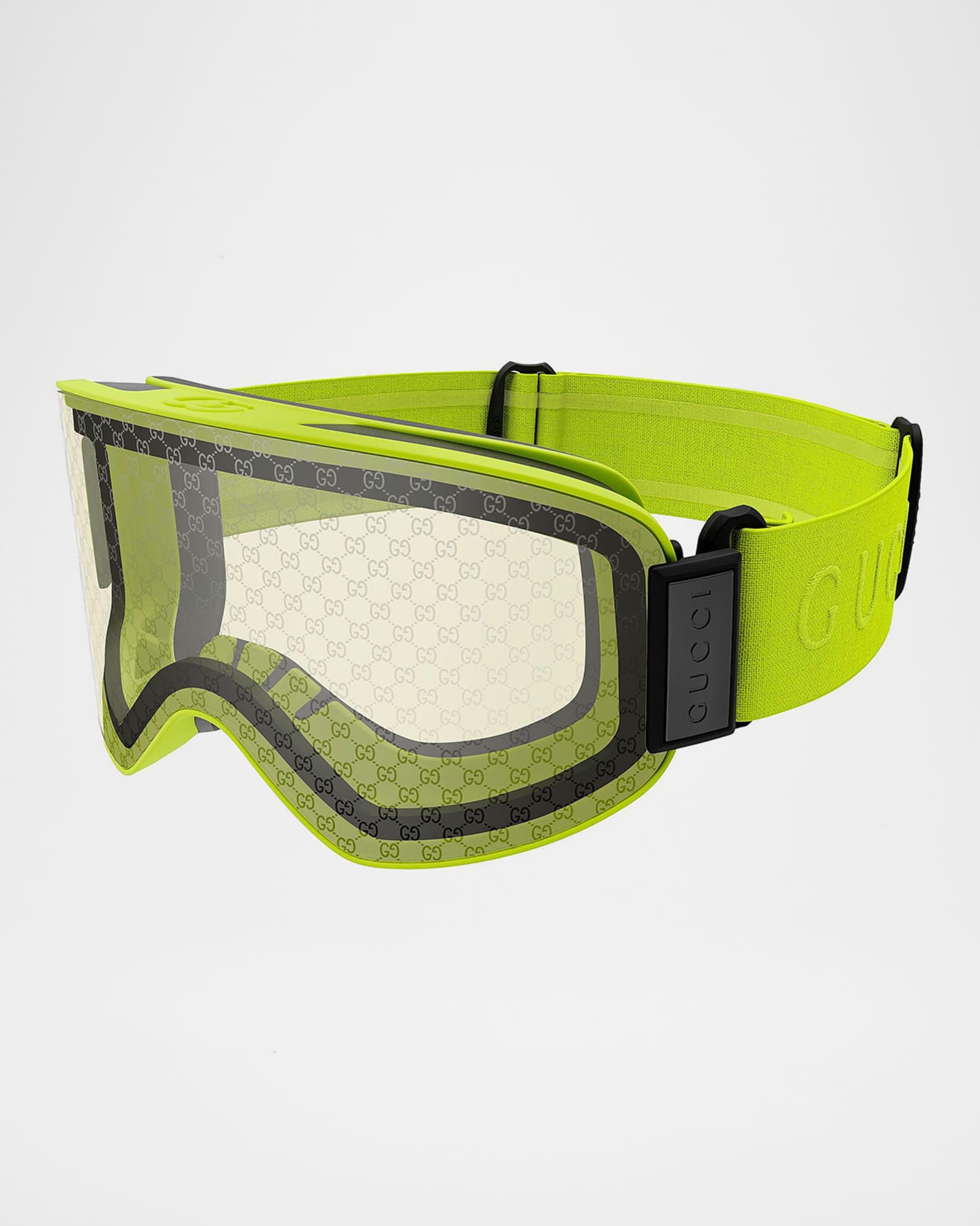 Gucci Men's Ski Mask 99mm Logo-Detail Acetate Goggles | Neiman Marcus
