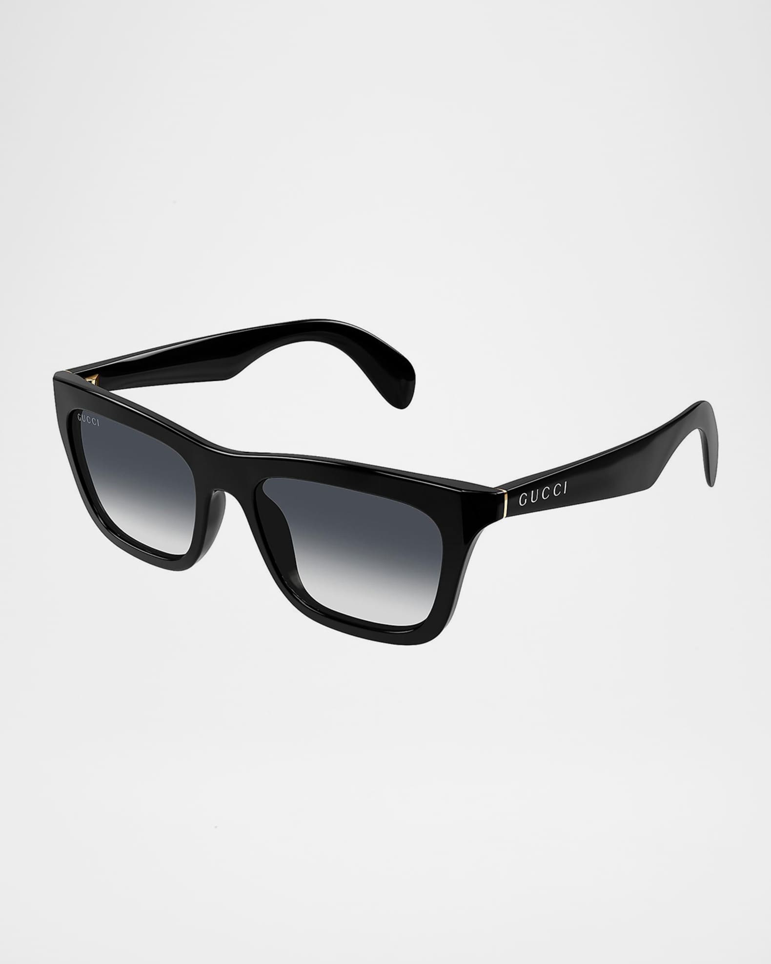 Gucci Men's Mods 53mm Square Plastic Sunglasses | Neiman Marcus