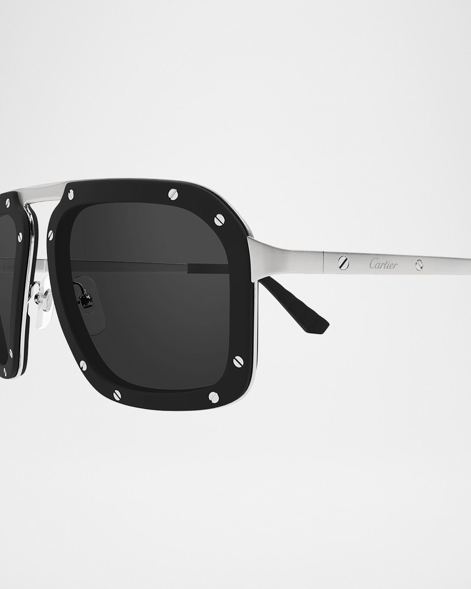Cartier Men's Oversized Metal Rectangle Sunglasses | Neiman Marcus