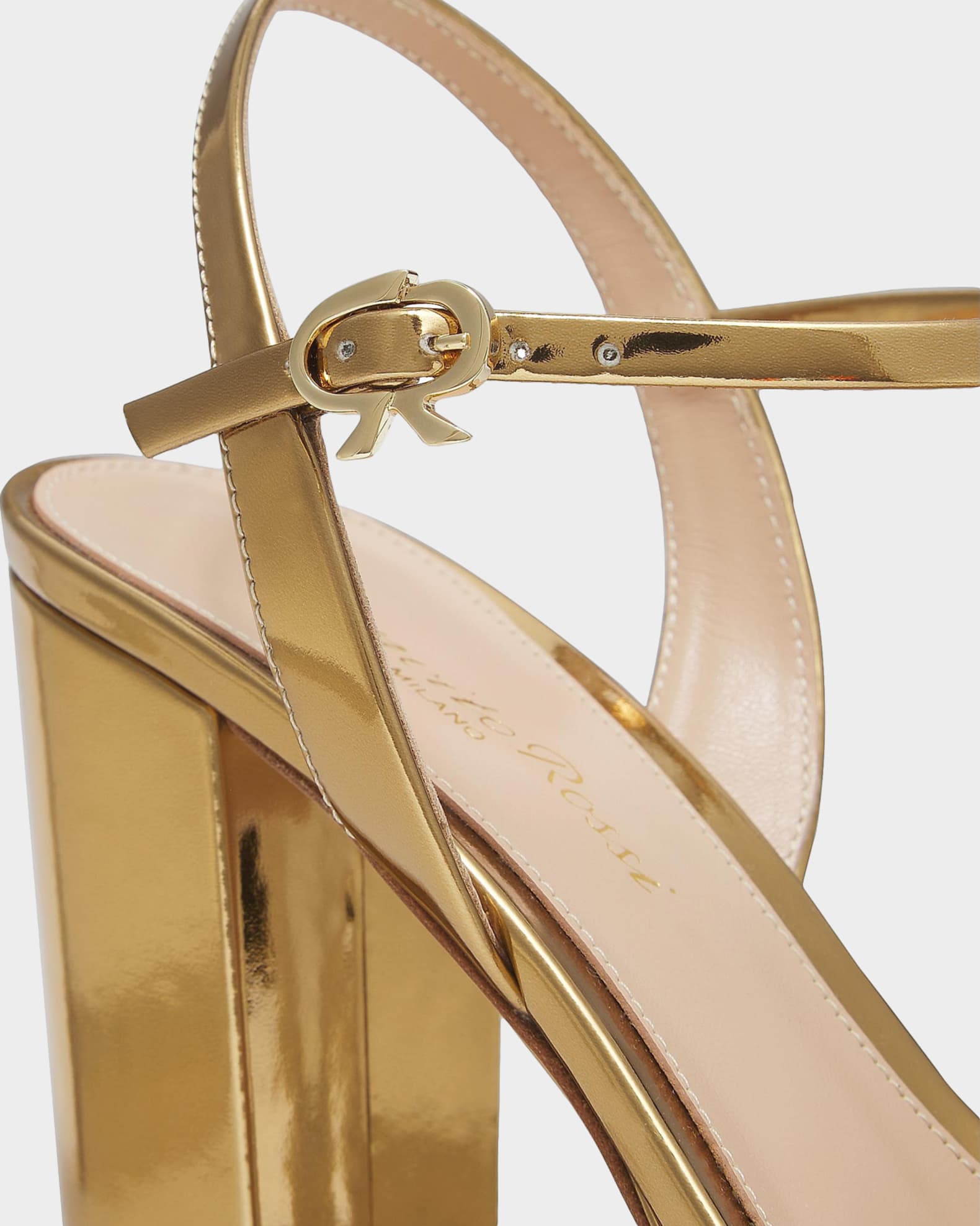 ROSIO ANGLE OFF Gold ベージュ ウォーキングシューズ Gianvito Rossi 120MM Metallic Leather Platform Sandals | Neiman Marcus
