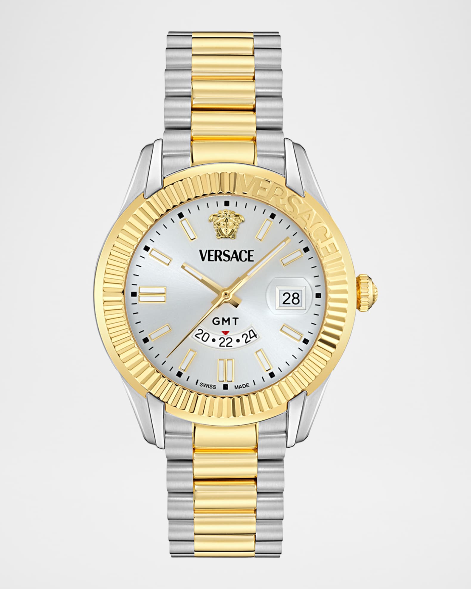 あ*こ様 VERSACE アナログ腕時計 シルバー/ゴールド Versace Men's Apodis 41mm Two-Tone Bracelet Watch | Neiman Marcus