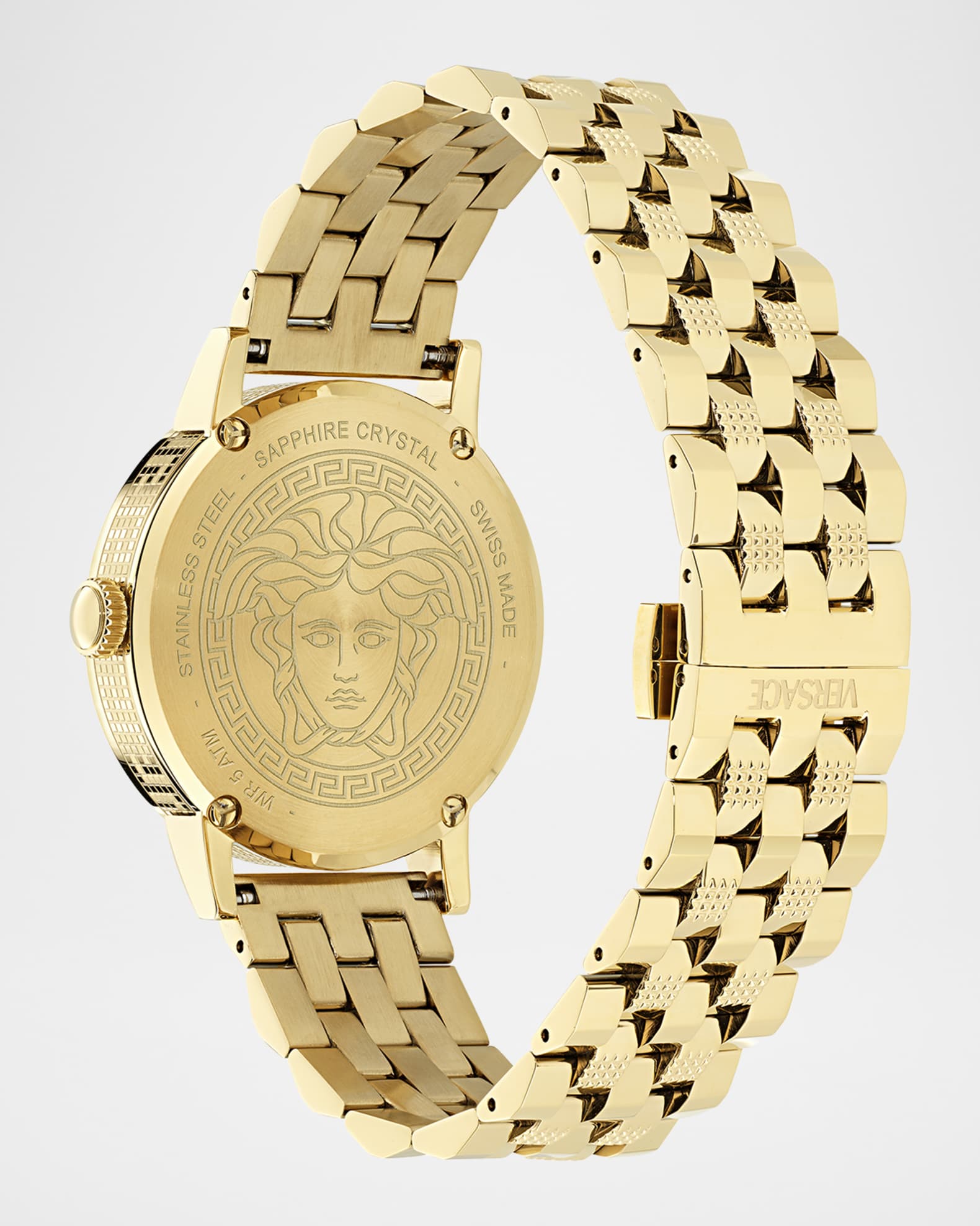 VERSACE ゴールド メドォーサリング Versace Men's Chrono X Gold Tone Stainless Steel Bracelet Watch