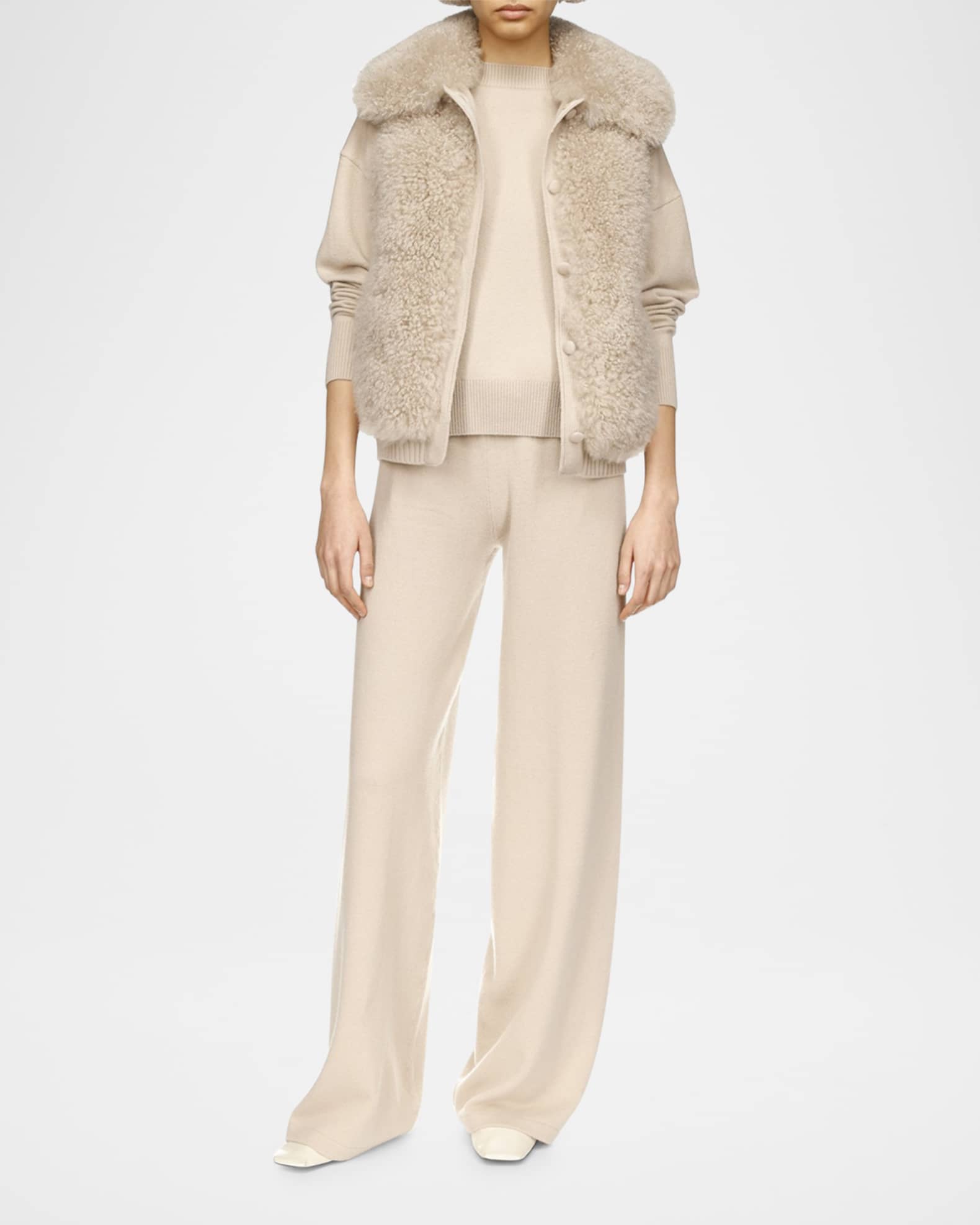 Yves Salomon Curly Shearling Vest | Neiman Marcus