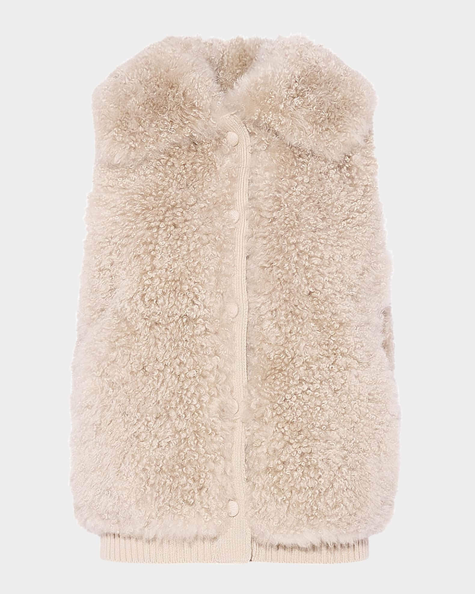 Yves Salomon Curly Shearling Vest | Neiman Marcus
